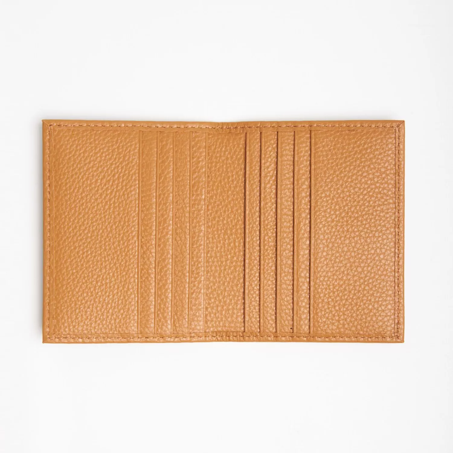 Light Brown Hammered Leather Folding Card Holder - 10 Compartments>E.Marinella Fashion