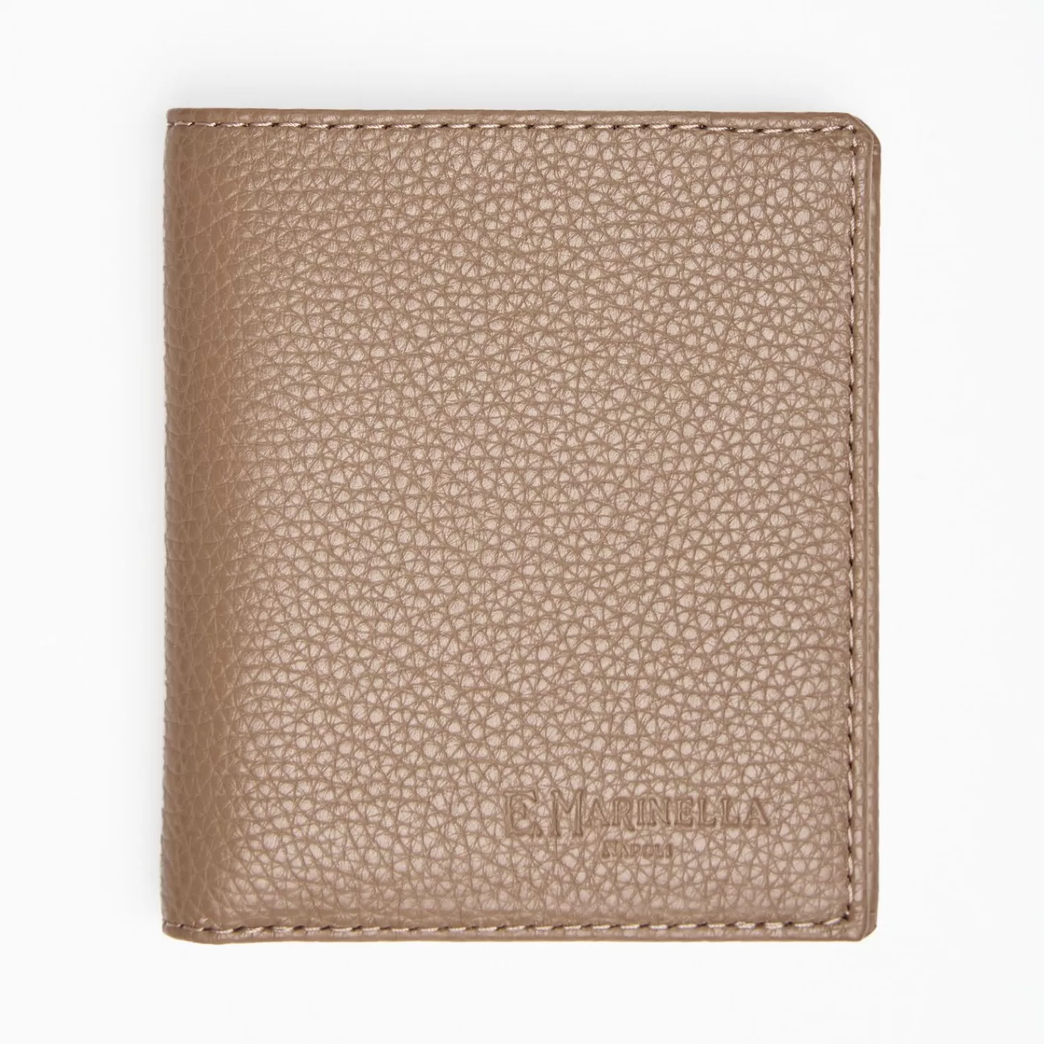 Light Brown Hammered Leather Small Wallet>E.Marinella Cheap