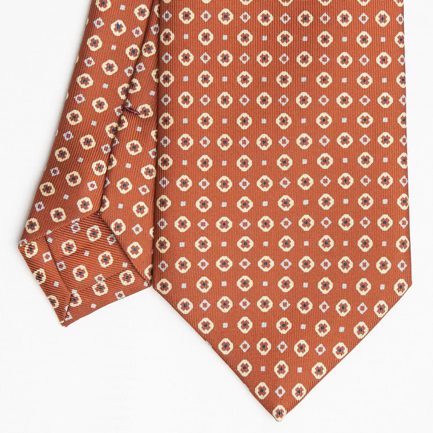 Light Brown Sartorial Classic Silk Tie Small Flower Pattern>E.Marinella Cheap