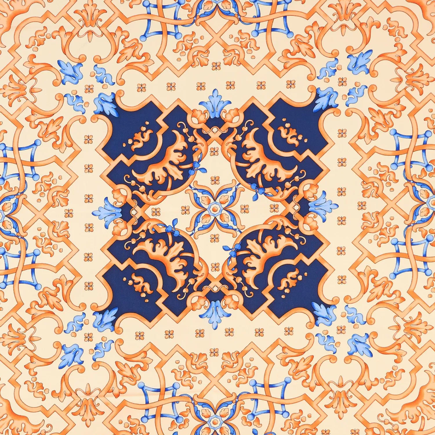 Light Brown Silk Scarf 90 - Mediterranean Vibes>E.Marinella Hot