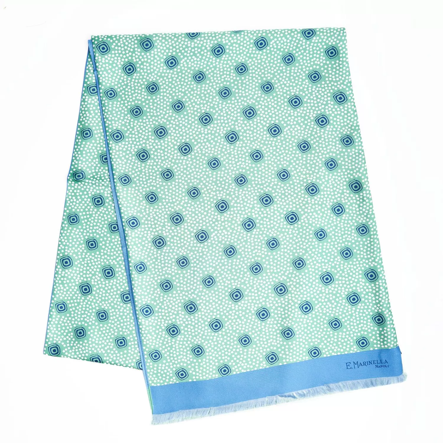 Light Green And Blue Double Silk Scarf>E.Marinella Best Sale