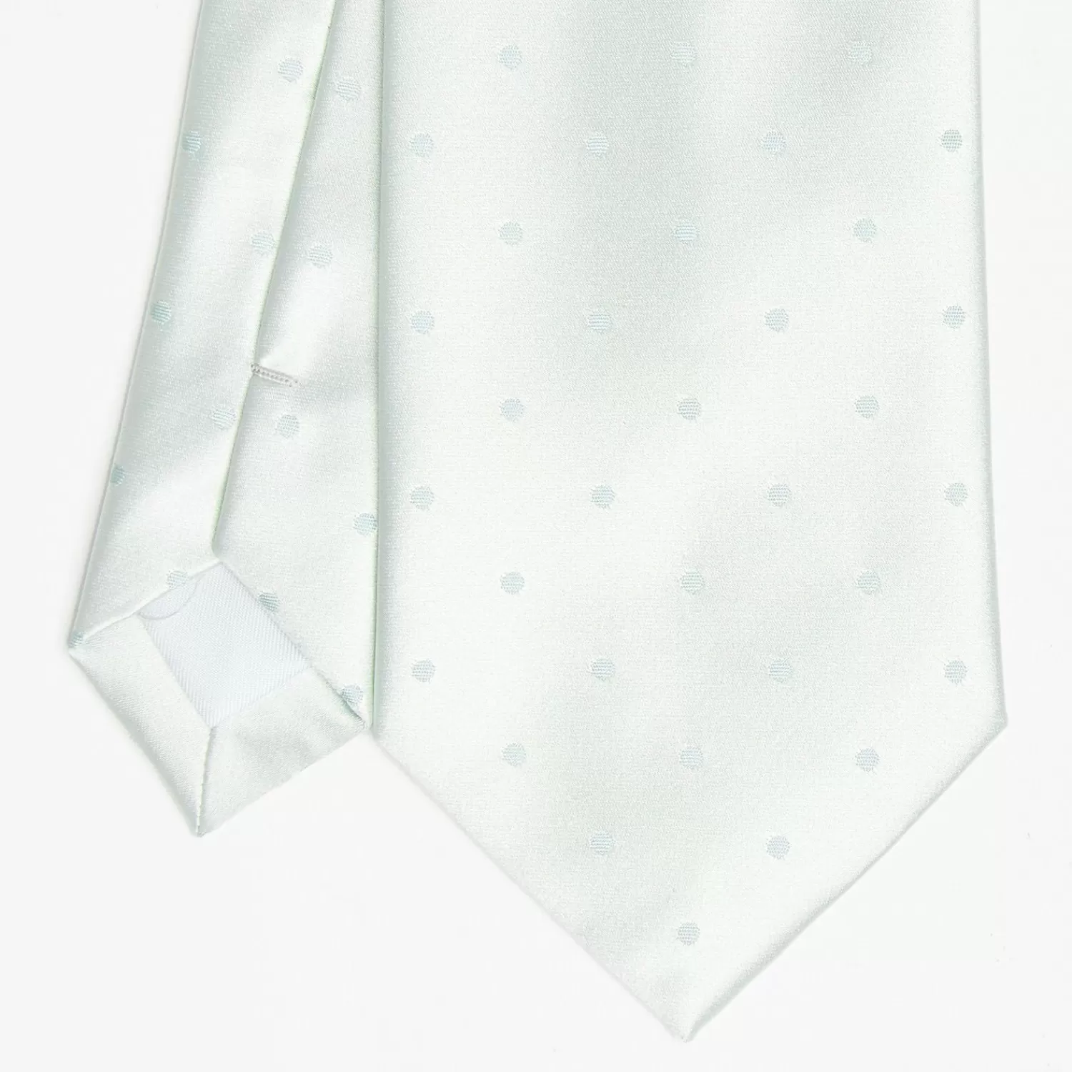 Light Green Cerimonial Silk Satin Tie Polka Dot Pattern>E.Marinella Best