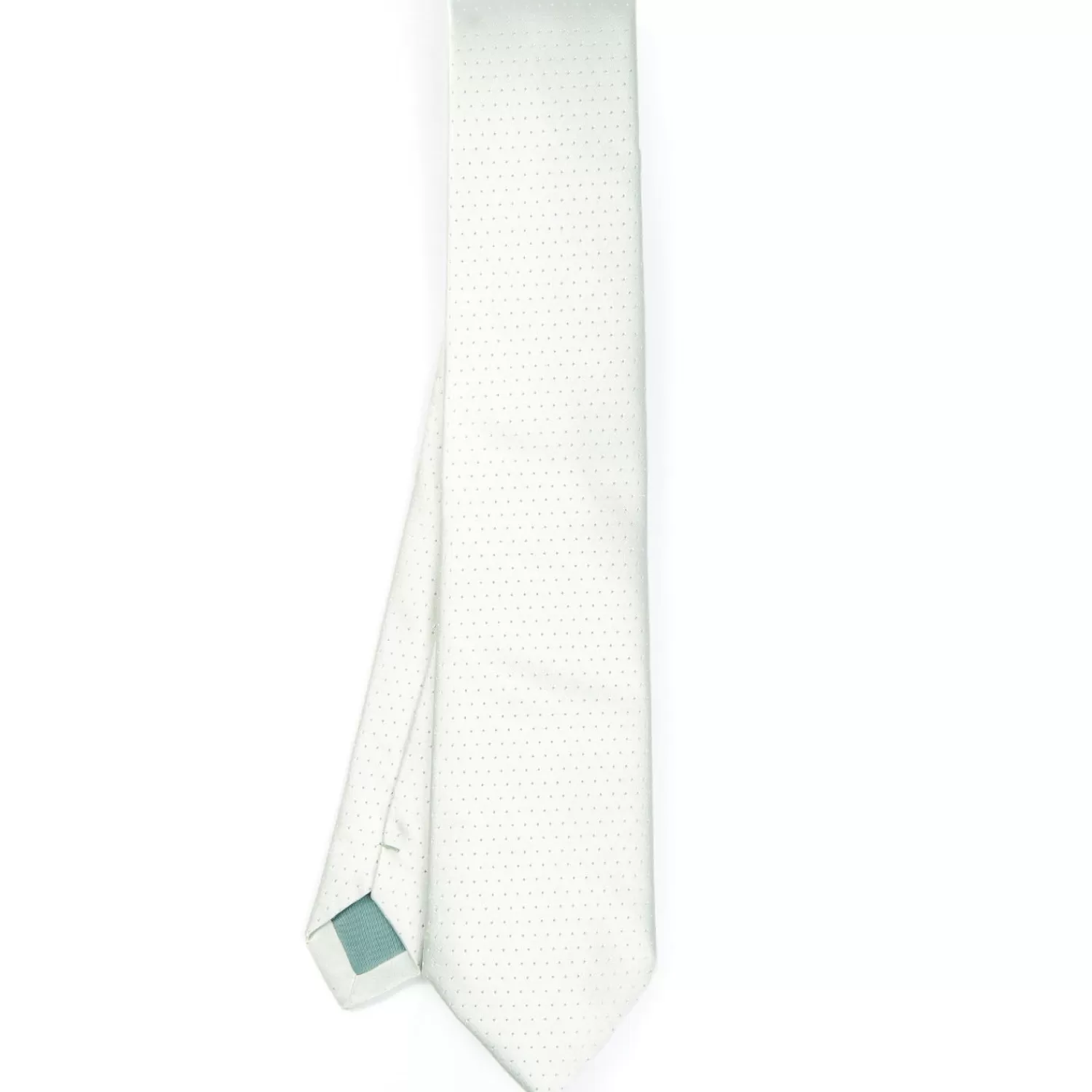 Light Green Cerimonial Silk Satin Tie Small Polka Dot Pattern>E.Marinella New