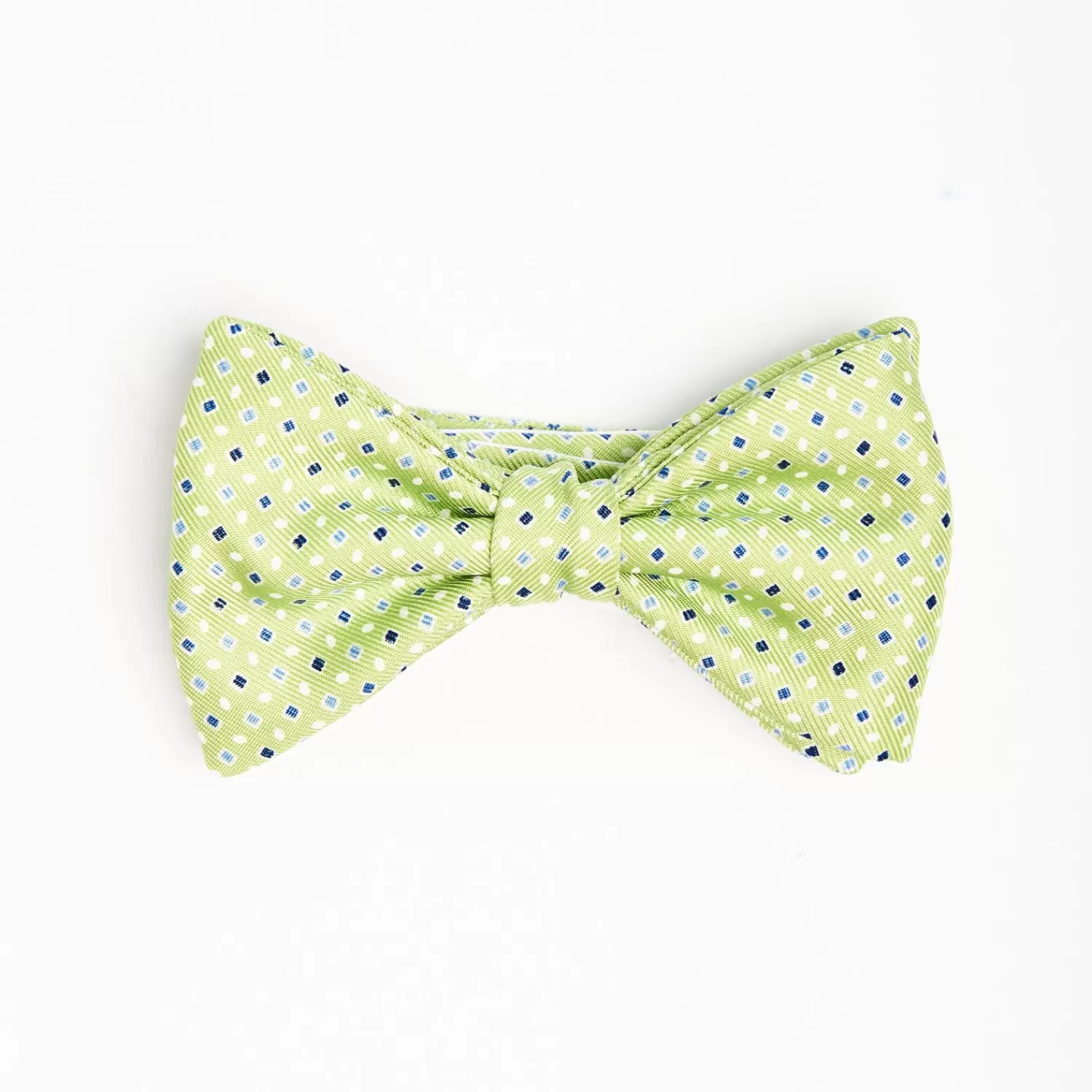 Light Green Pre-Knotted Bowtie - Small Geometric Pattern>E.Marinella Best Sale