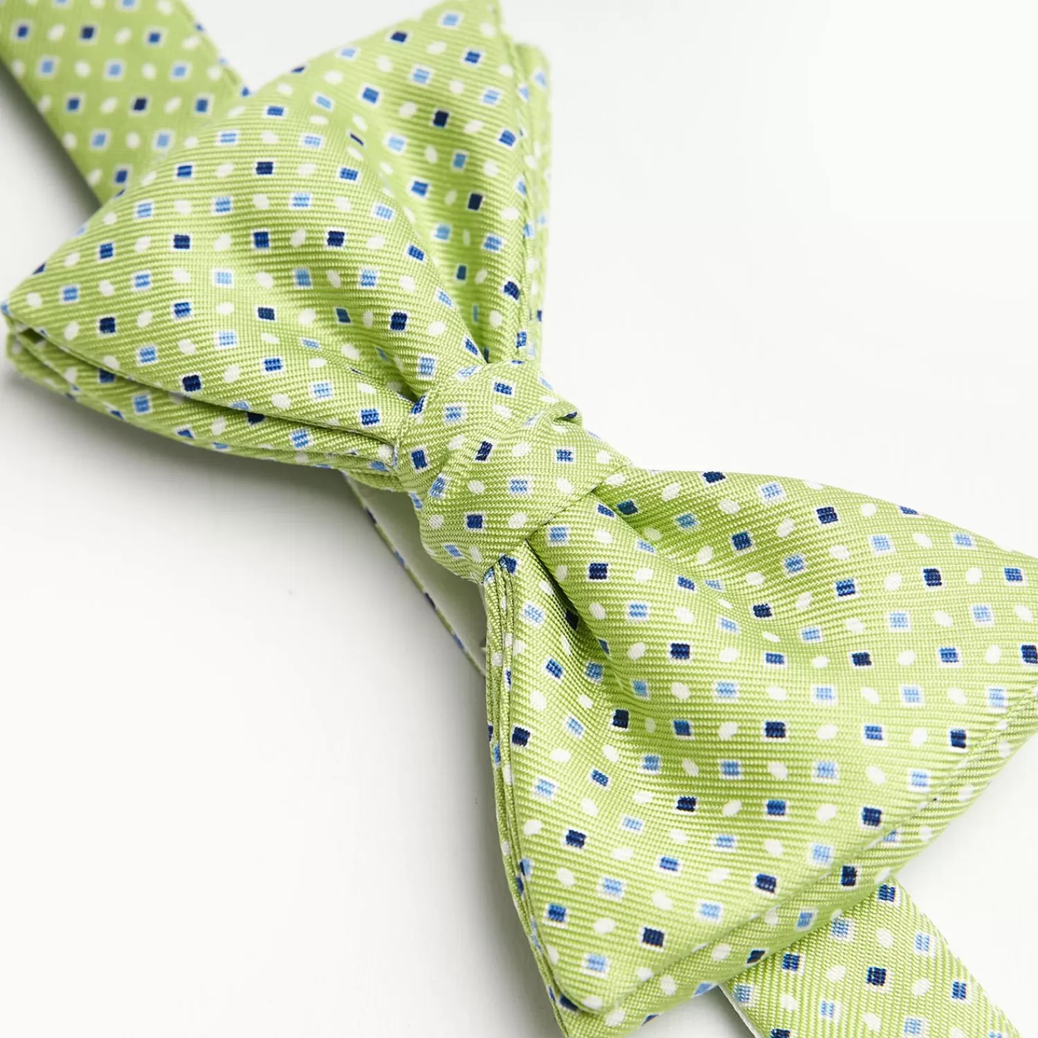 Light Green Pre-Knotted Bowtie - Small Geometric Pattern>E.Marinella Best Sale