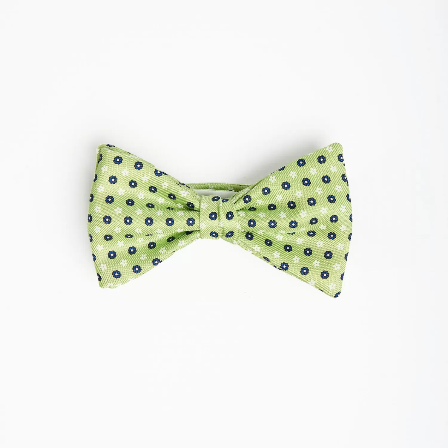 Light Green Pre-Knotted Silk Bowtie - Small Flower Pattern>E.Marinella Fashion