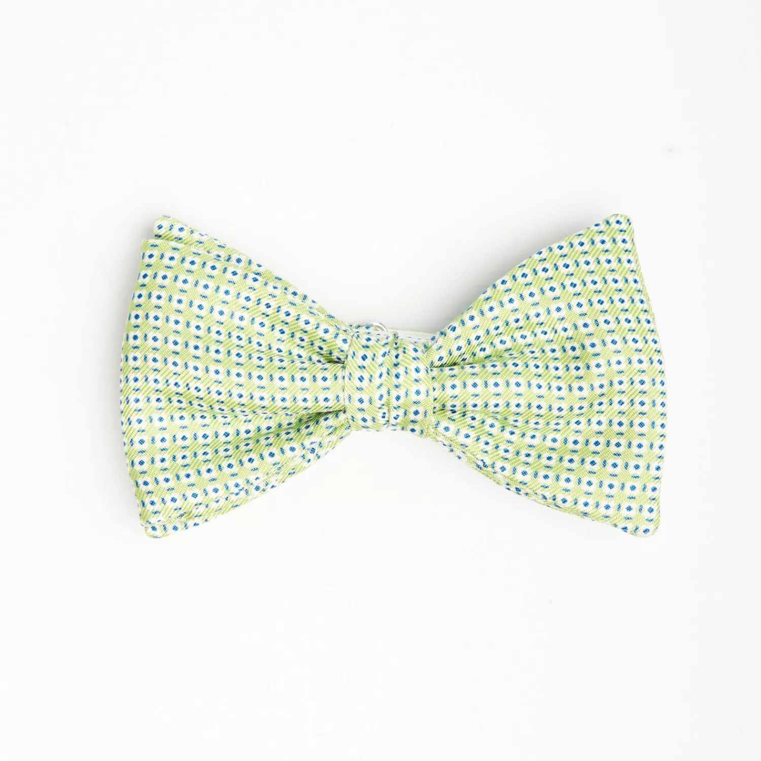Light Green Pre-Knotted Silk Bowtie - Small Geometric Pattern>E.Marinella Cheap