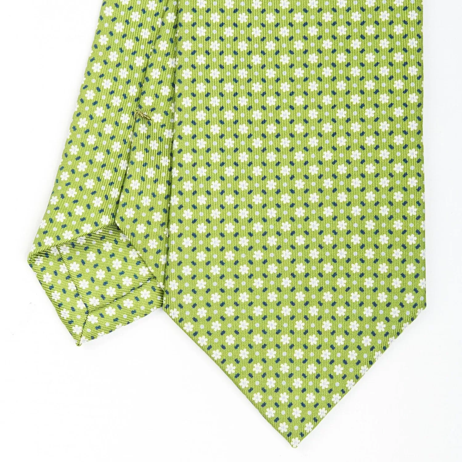 Light Green Sartorial Classic Silk Tie - Small Flower Pattern>E.Marinella Flash Sale