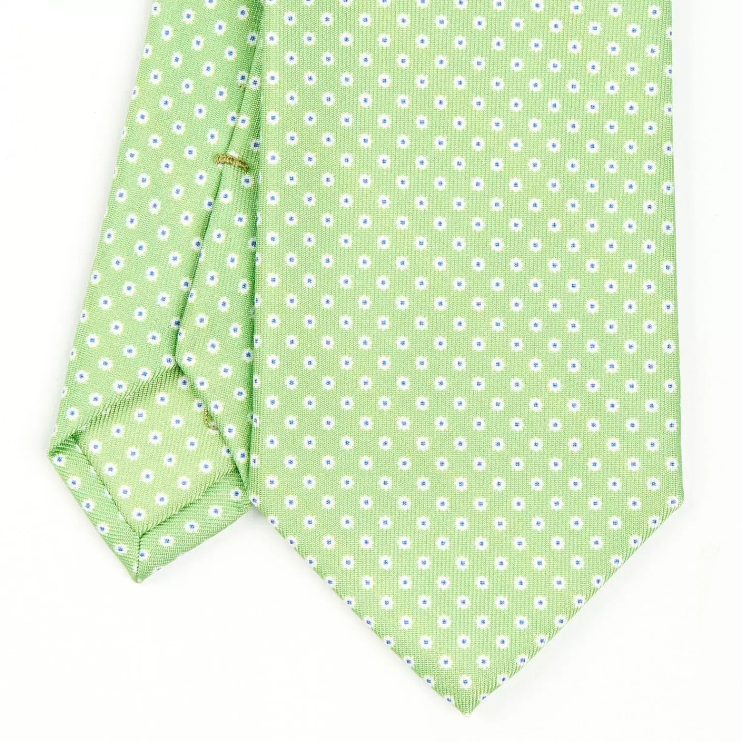 Light Green Sartorial Classic Silk Tie - Small Flower Pattern>E.Marinella Store