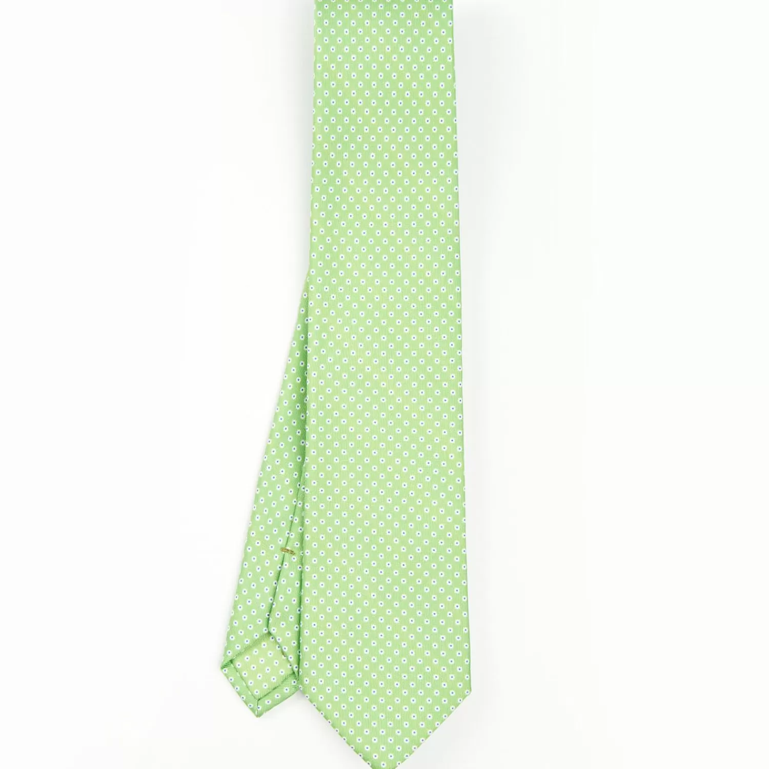 Light Green Sartorial Classic Silk Tie - Small Flower Pattern>E.Marinella Store