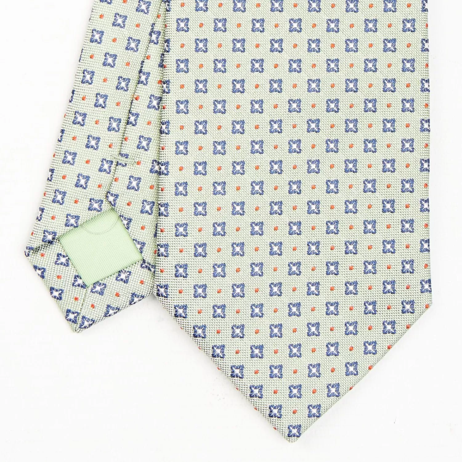 Light Green Sartorial Jacquard Silk Tie - Large Flower Pattern>E.Marinella Cheap