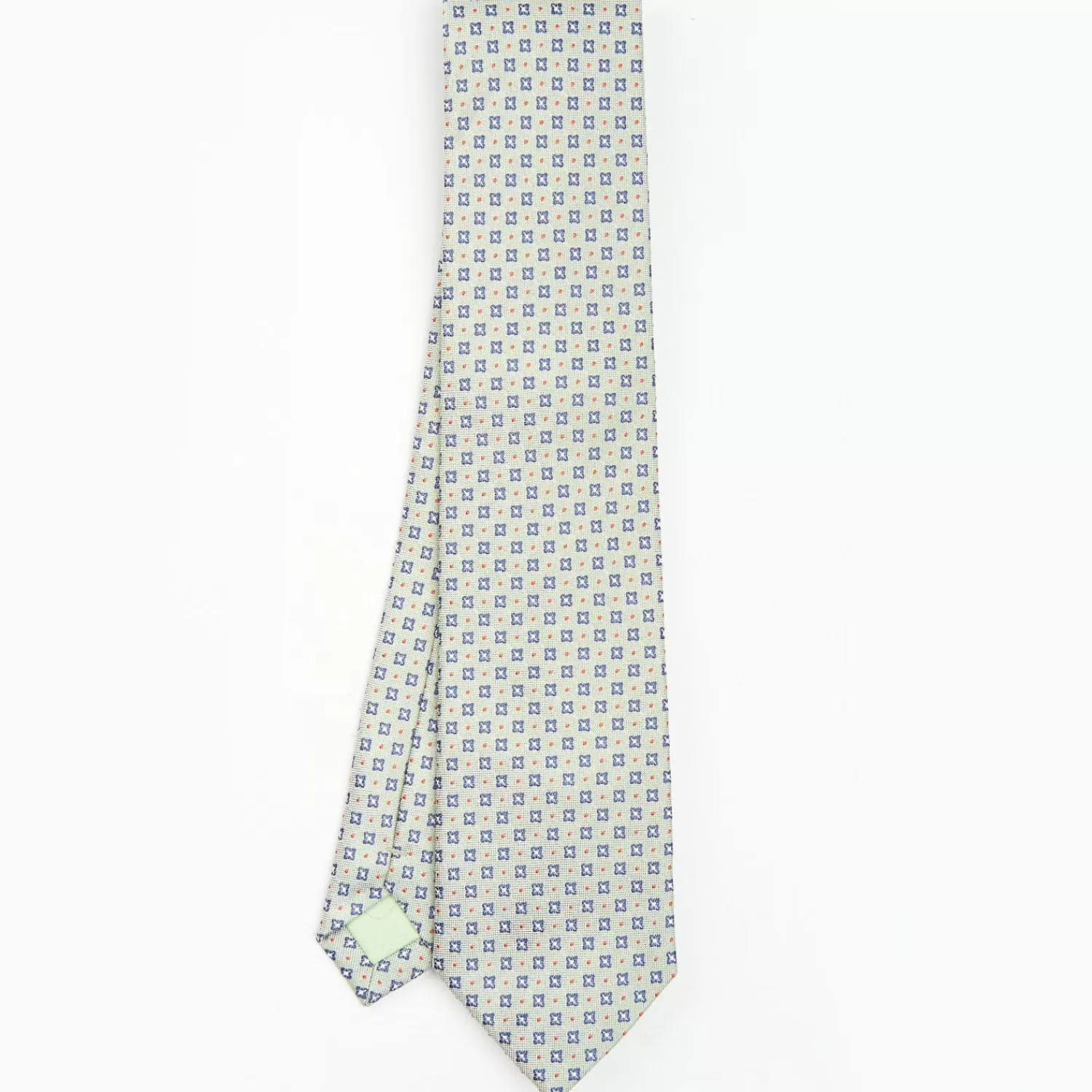 Light Green Sartorial Jacquard Silk Tie - Large Flower Pattern>E.Marinella Cheap