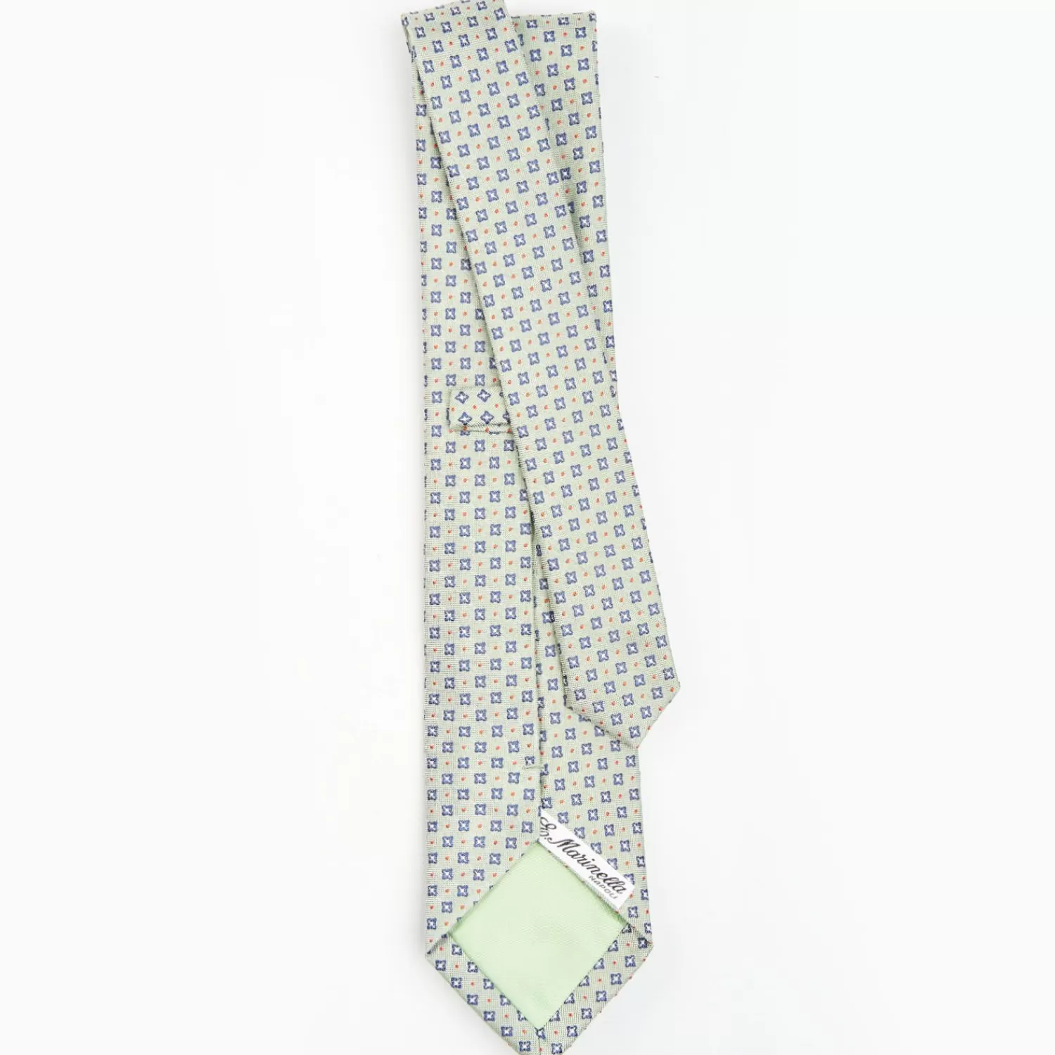 Light Green Sartorial Jacquard Silk Tie - Large Flower Pattern>E.Marinella Cheap