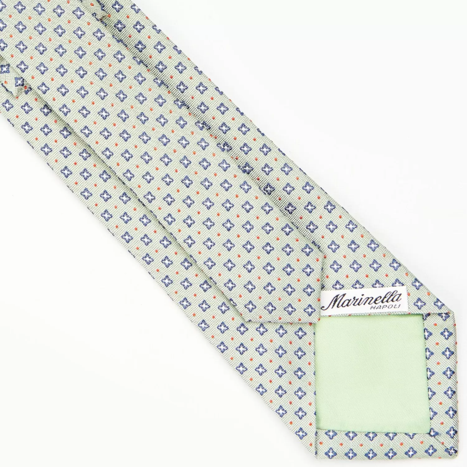 Light Green Sartorial Jacquard Silk Tie - Large Flower Pattern>E.Marinella Cheap