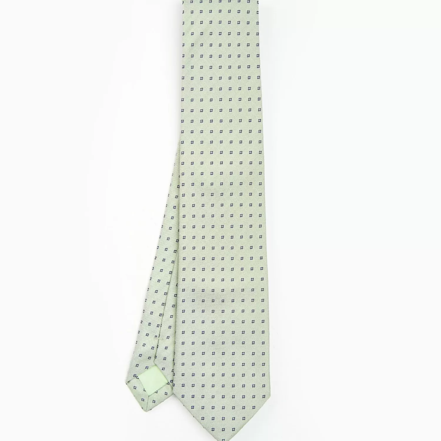 Light Green Sartorial Jacquard Silk Tie - Small Flower Designs>E.Marinella Hot