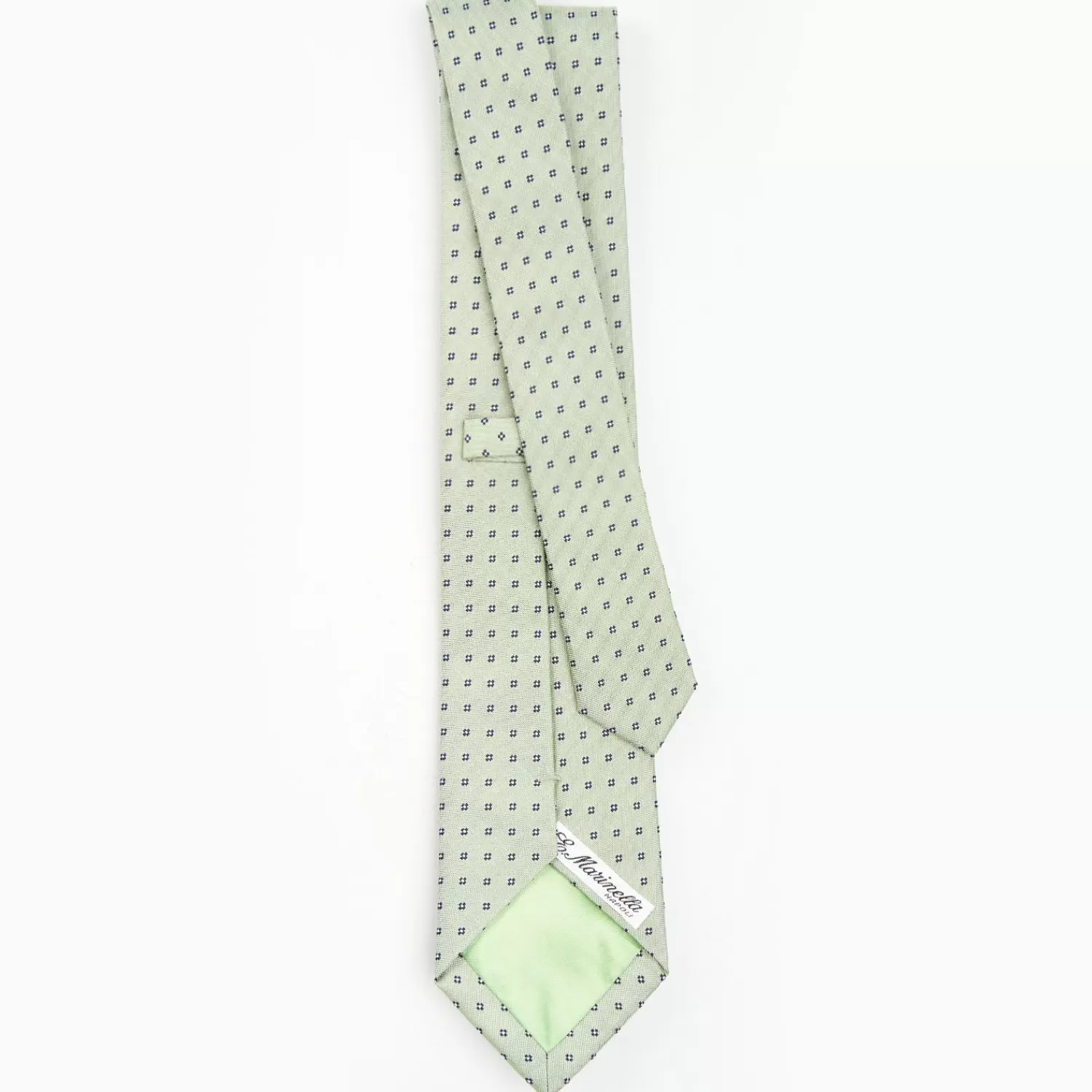 Light Green Sartorial Jacquard Silk Tie - Small Flower Designs>E.Marinella Hot