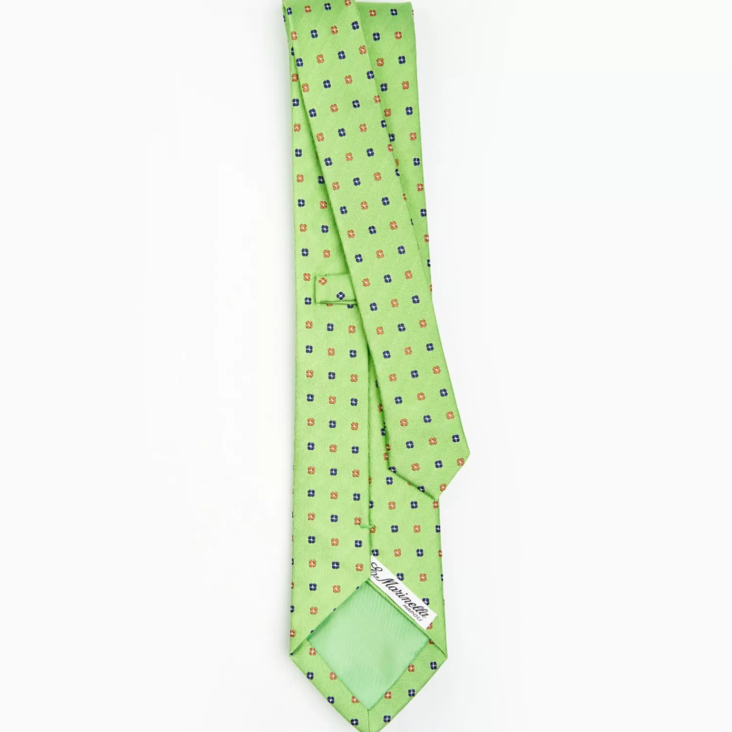 Light Green Sartorial Jacquard Silk Tie - Small Flower Designs>E.Marinella Flash Sale