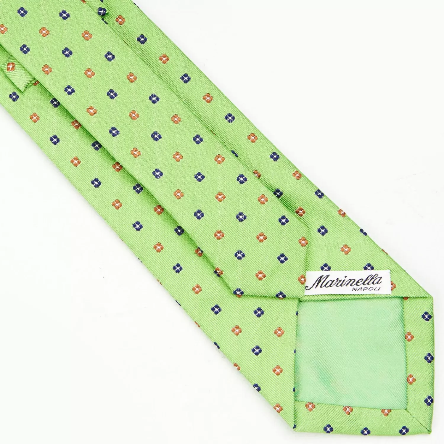 Light Green Sartorial Jacquard Silk Tie - Small Flower Designs>E.Marinella Flash Sale