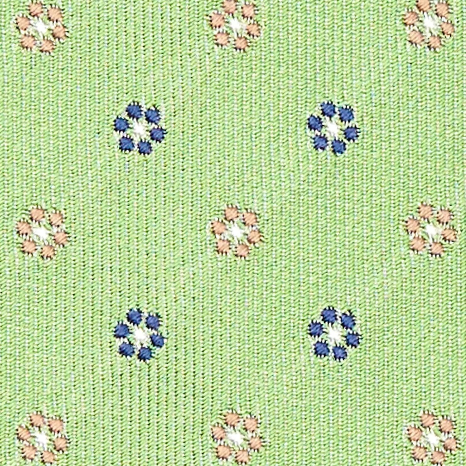 Light Green Sartorial Jacquard Silk Tie - Small Flower Designs>E.Marinella Clearance