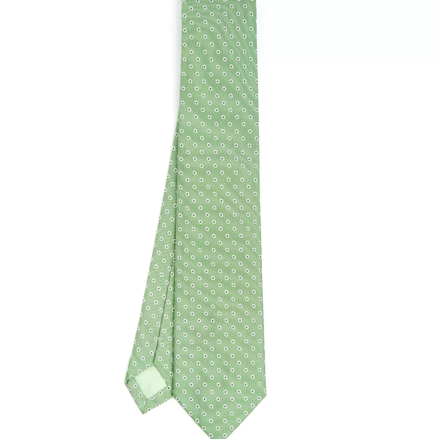 Light Green Sartorial Jacquard Silk Tie - Small Geometric Pattern>E.Marinella Cheap