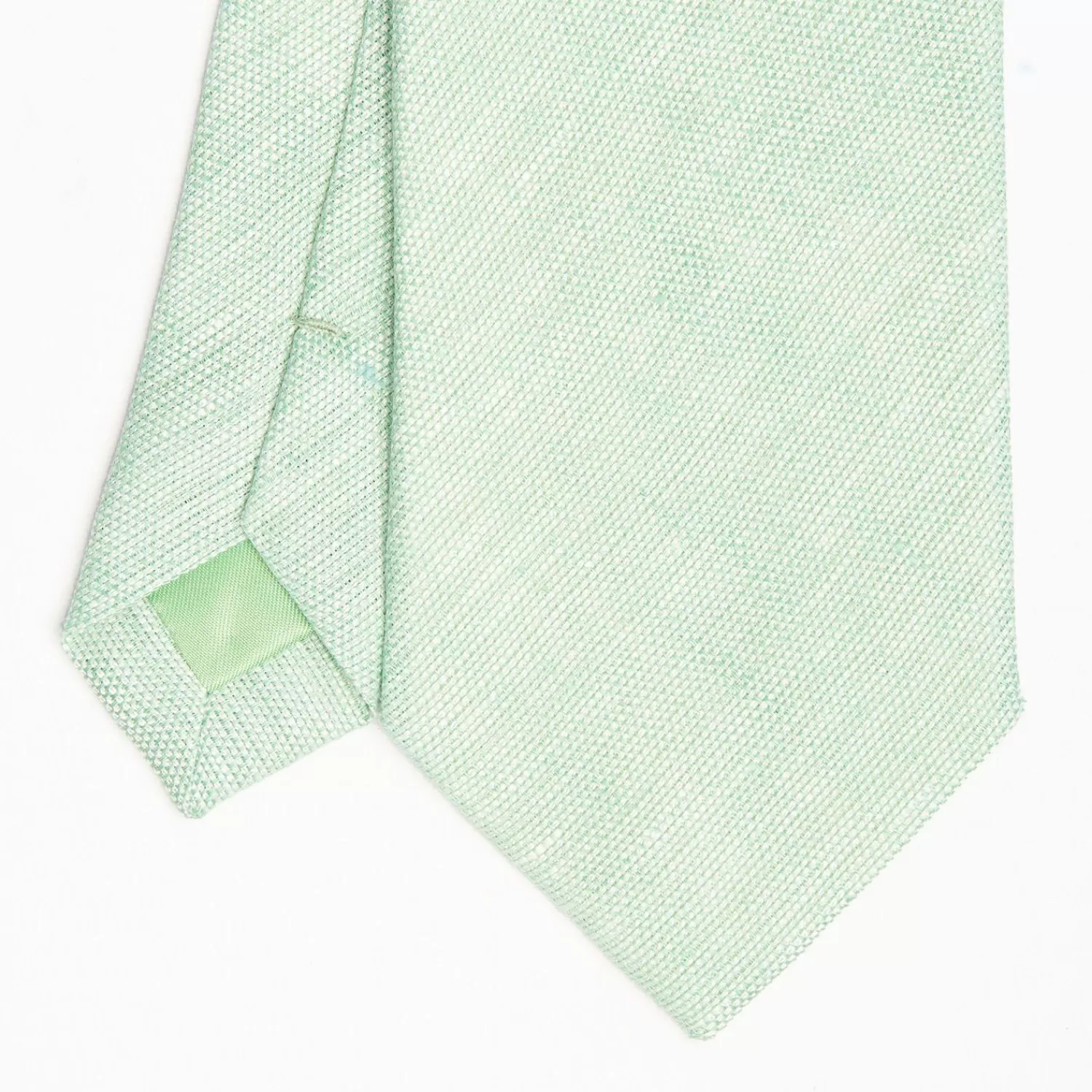 Light Green Sartorial Linen Tie Solid Color>E.Marinella Best