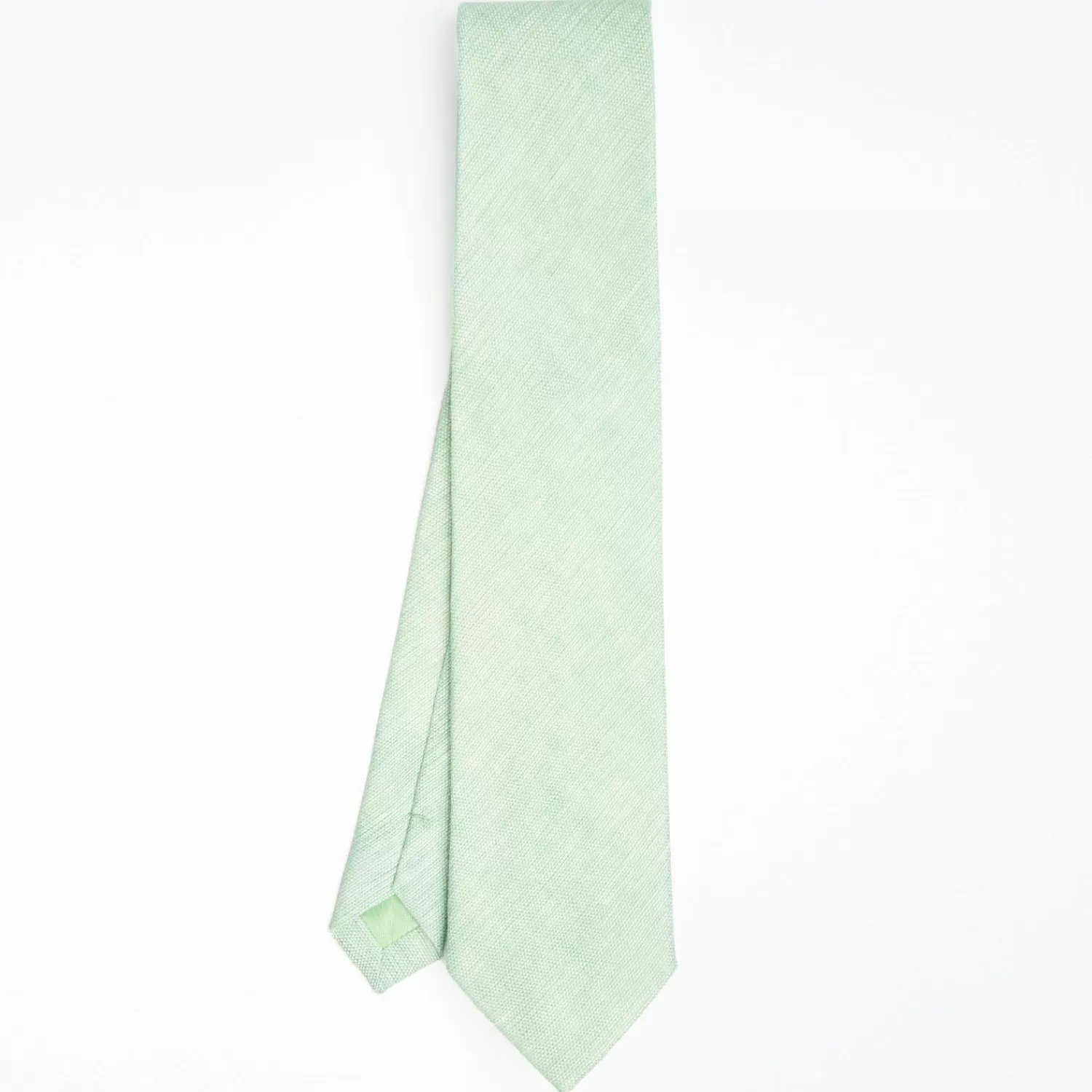 Light Green Sartorial Linen Tie Solid Color>E.Marinella Best