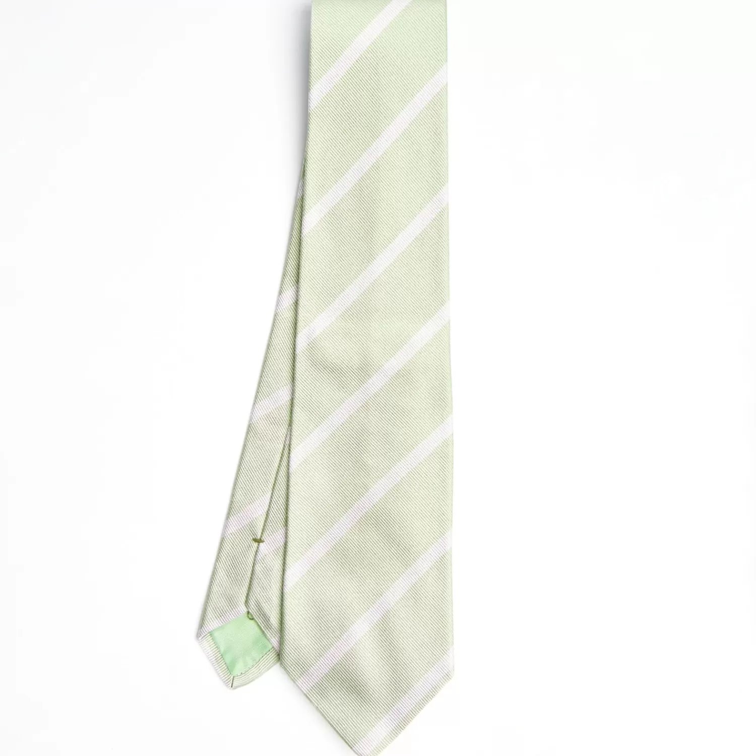 Light Green Sartorial Striped Silk Tie>E.Marinella Shop