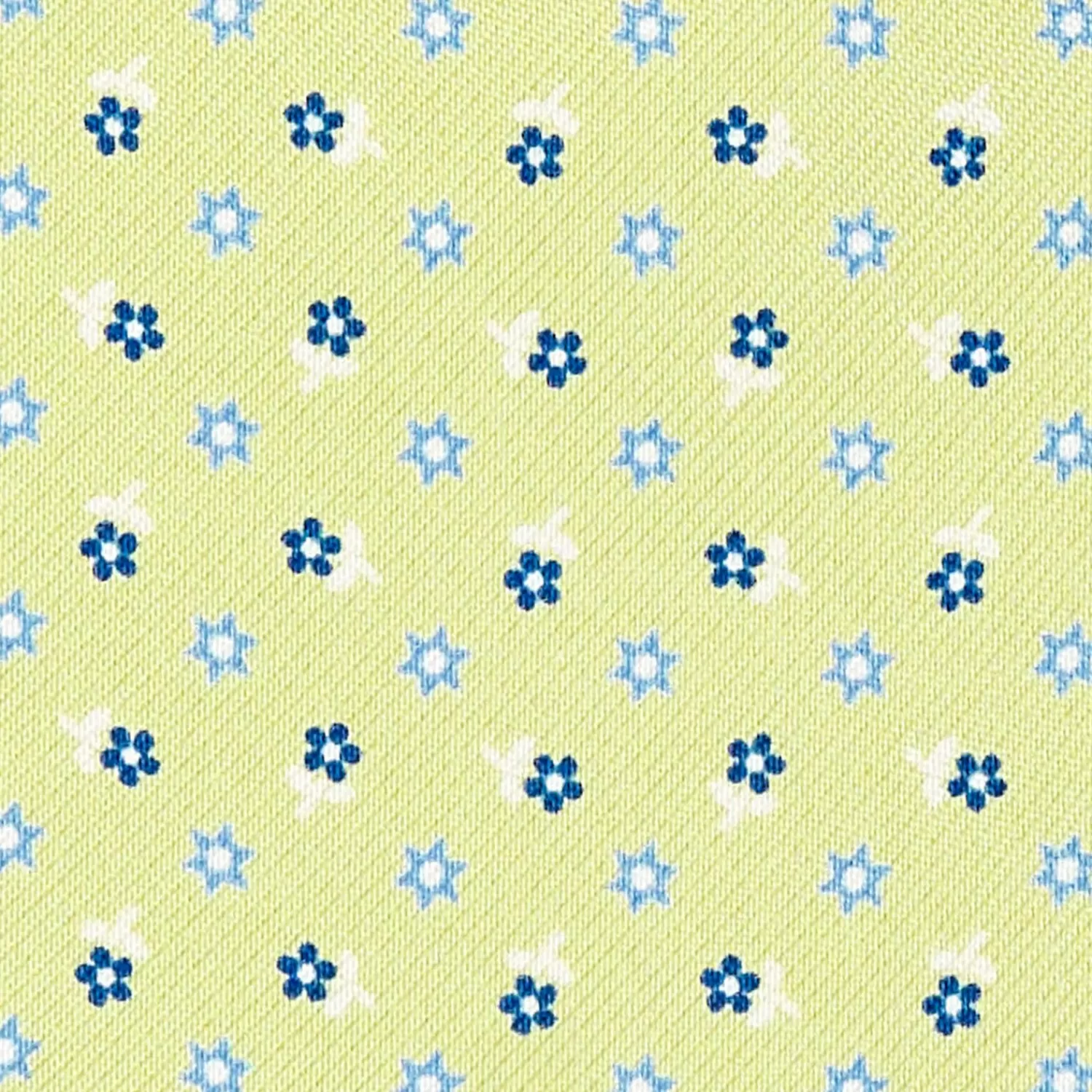 Light Green Silk Ascot Tie - Small Flower Designs>E.Marinella Best Sale