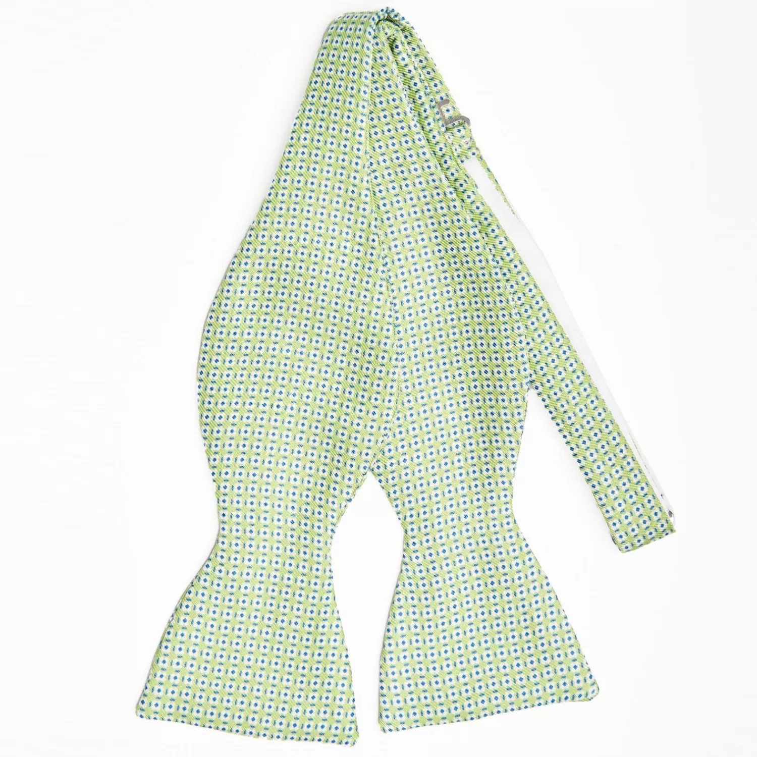 Light Green Silk Bowtie To Self-Tie - Small Flower Pattern>E.Marinella Best Sale