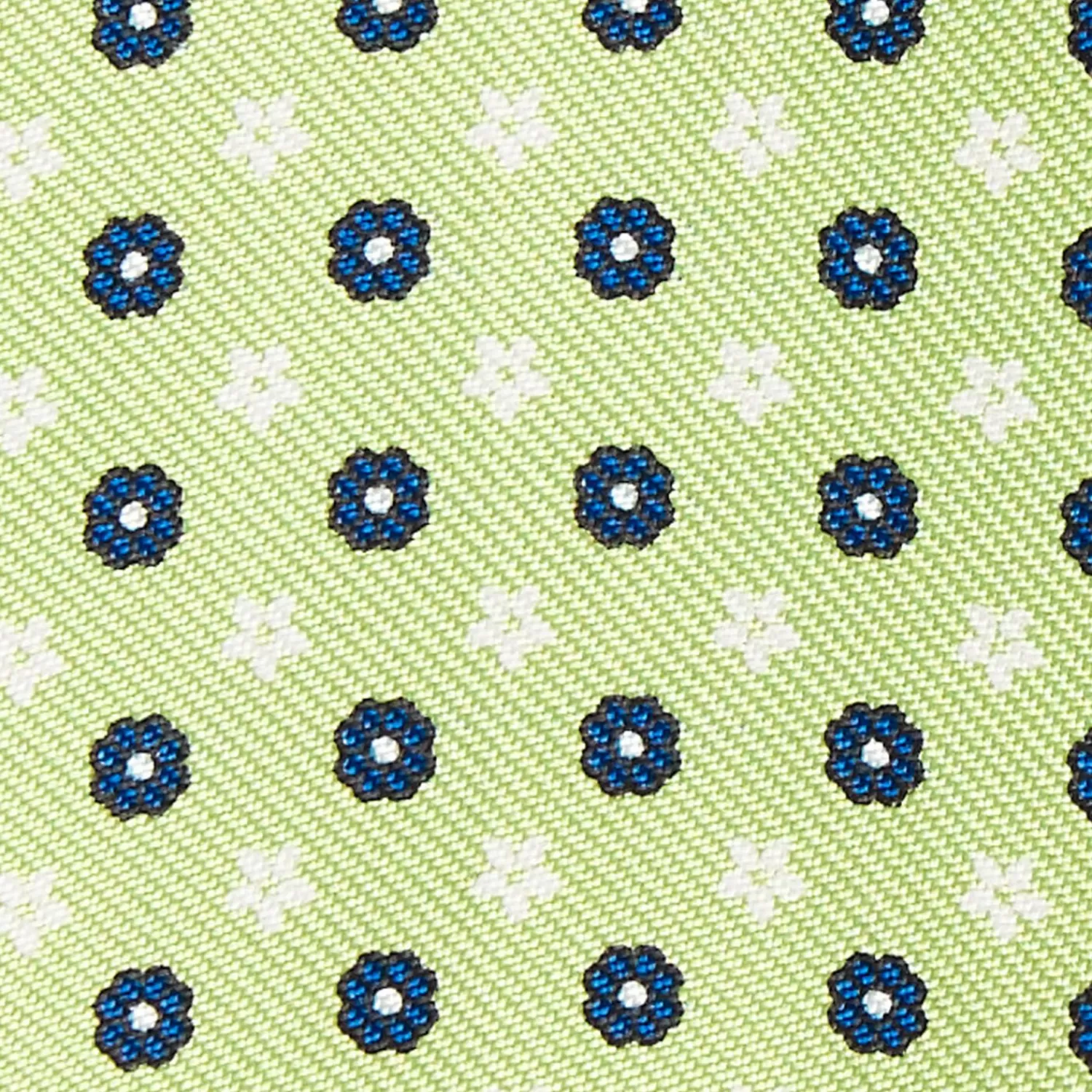 Light Green Silk Bowtie To Self-Tie - Small Flower Pattern>E.Marinella Store