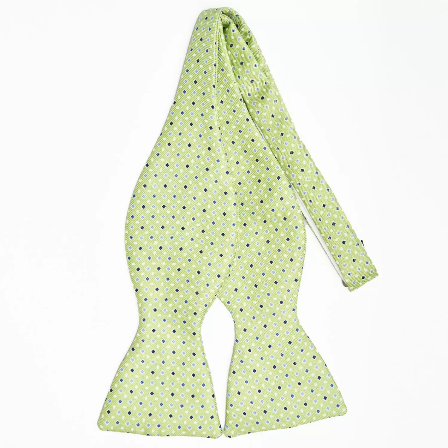 Light Green Silk Bowtie To Self-Tie - Small Geometric Pattern>E.Marinella Fashion