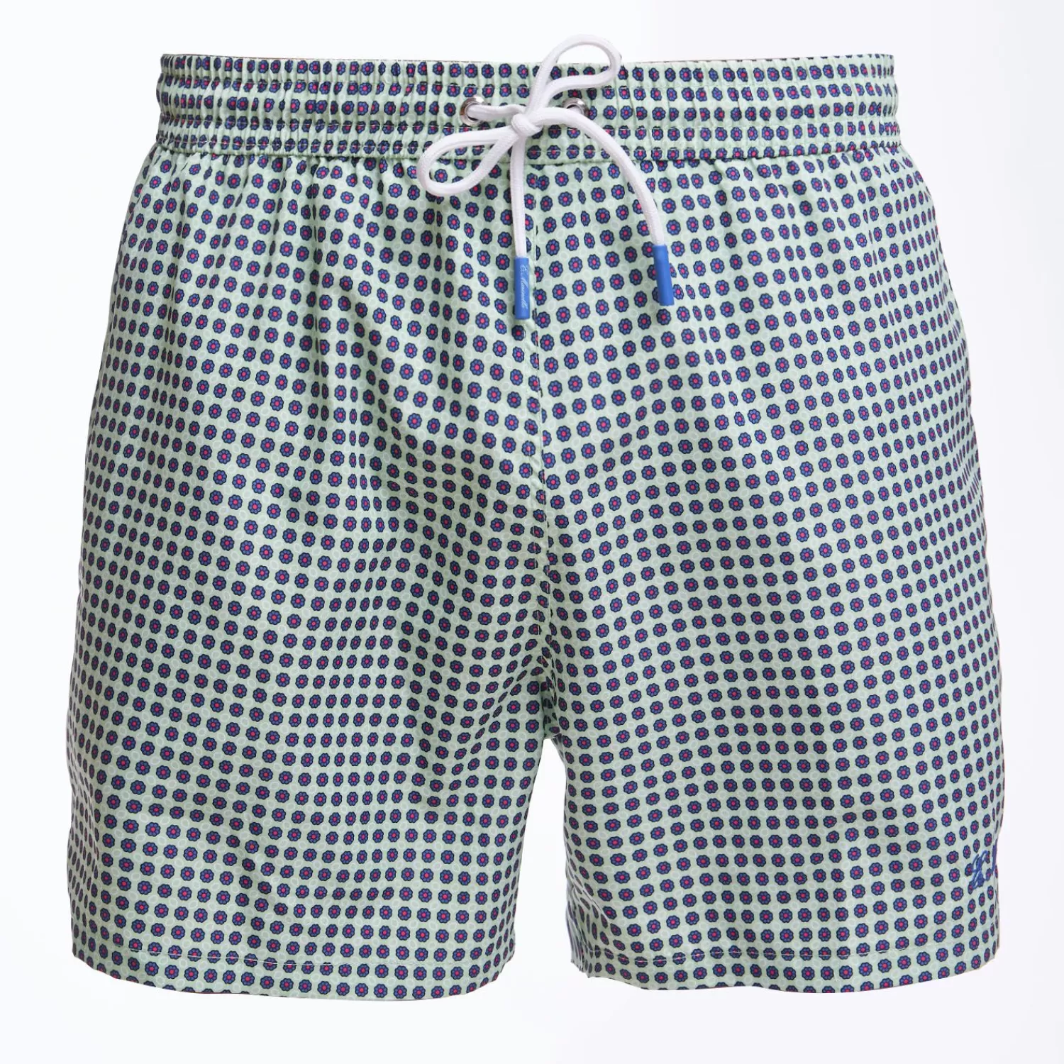 Light Green Swim Short - Small Flower Pattern>E.Marinella Discount