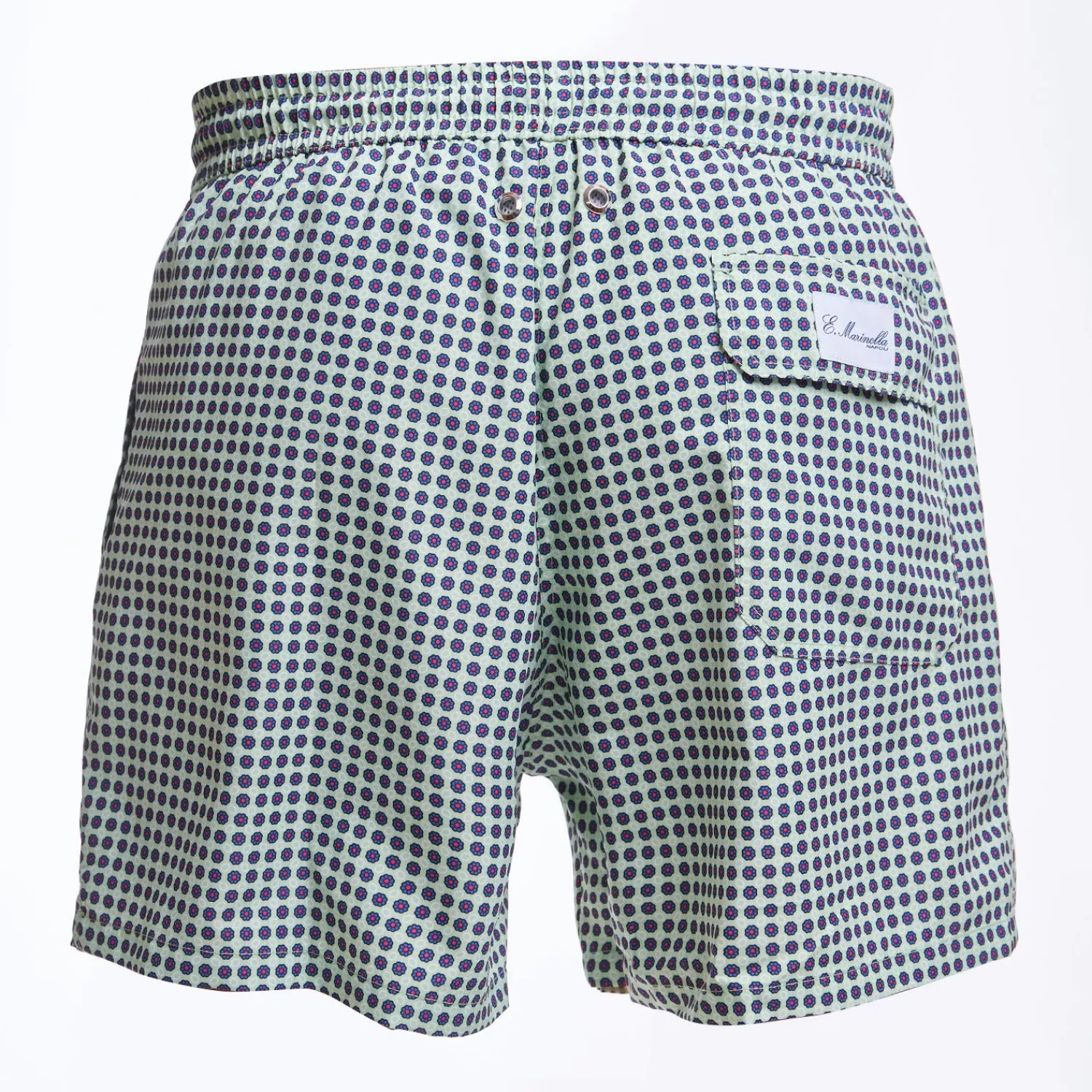 Light Green Swim Short - Small Flower Pattern>E.Marinella Discount