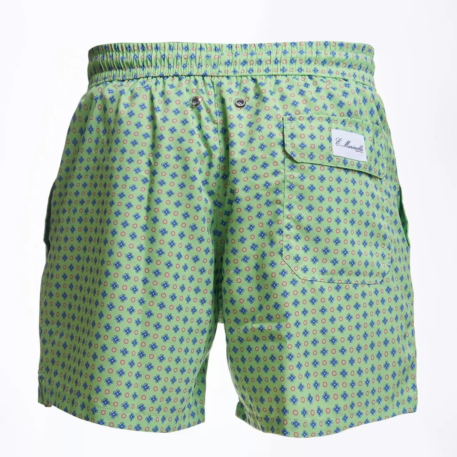 Light Green Swim Short - Small Flower Pattern>E.Marinella New