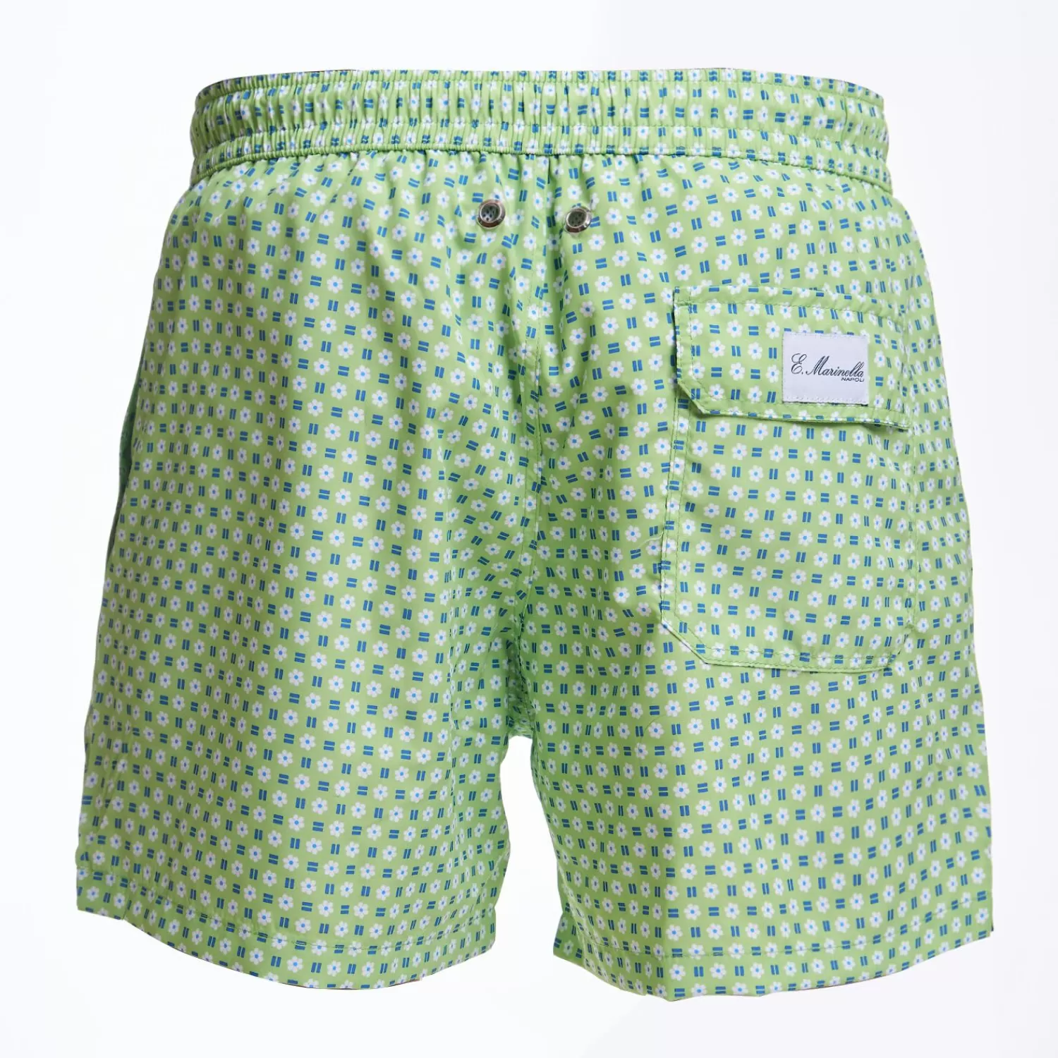 Light Green Swim Short - Small Flower Pattern>E.Marinella Shop