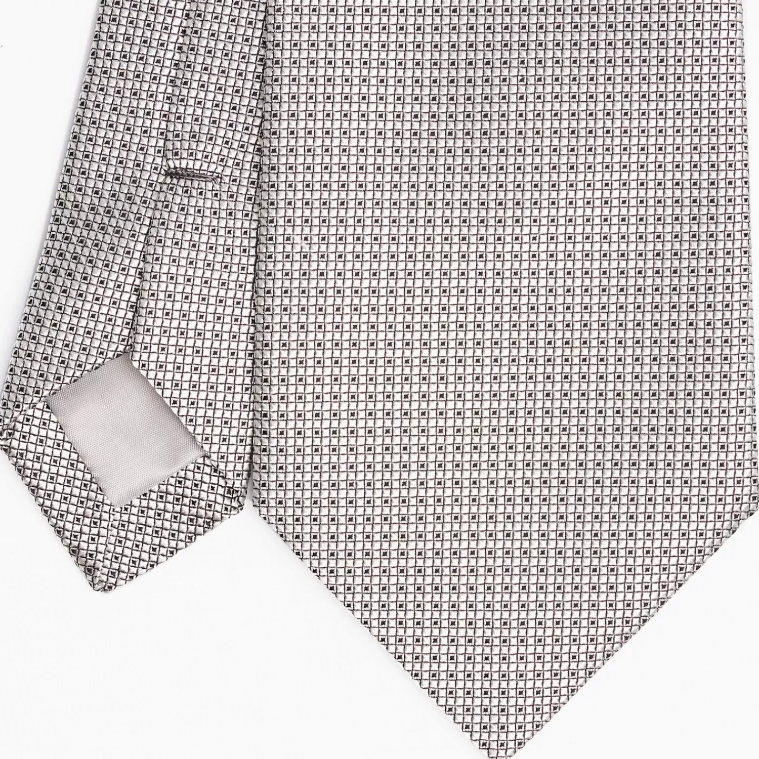 Light Grey Ceremonial Jacquard Silk Tie>E.Marinella Online