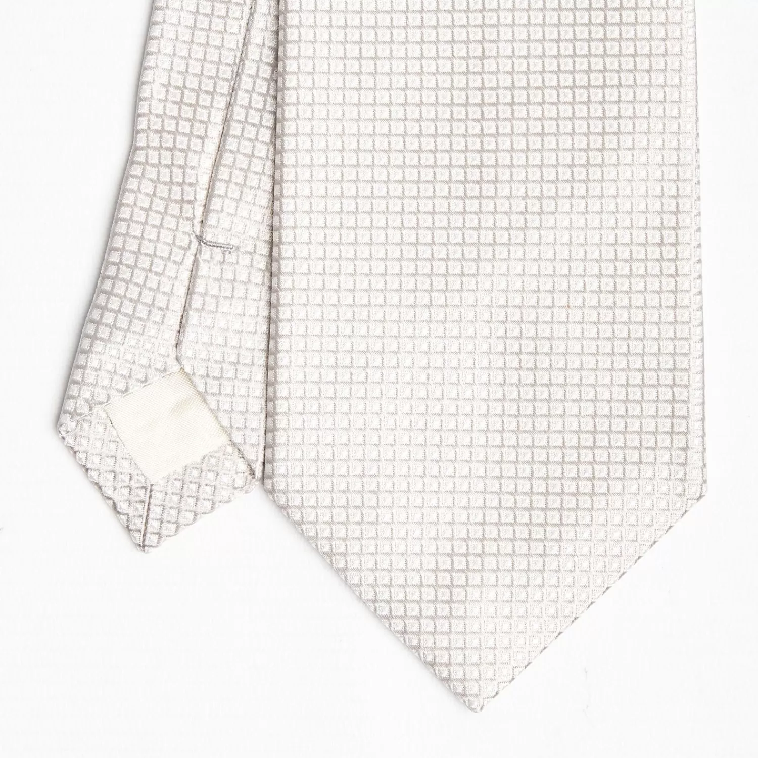 Light Grey Ceremonial Jacquard Silk Tie>E.Marinella Store