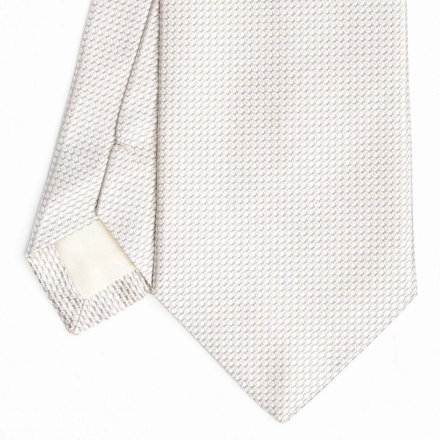 Light Grey Ceremonial Jacquard Silk Tie>E.Marinella Hot
