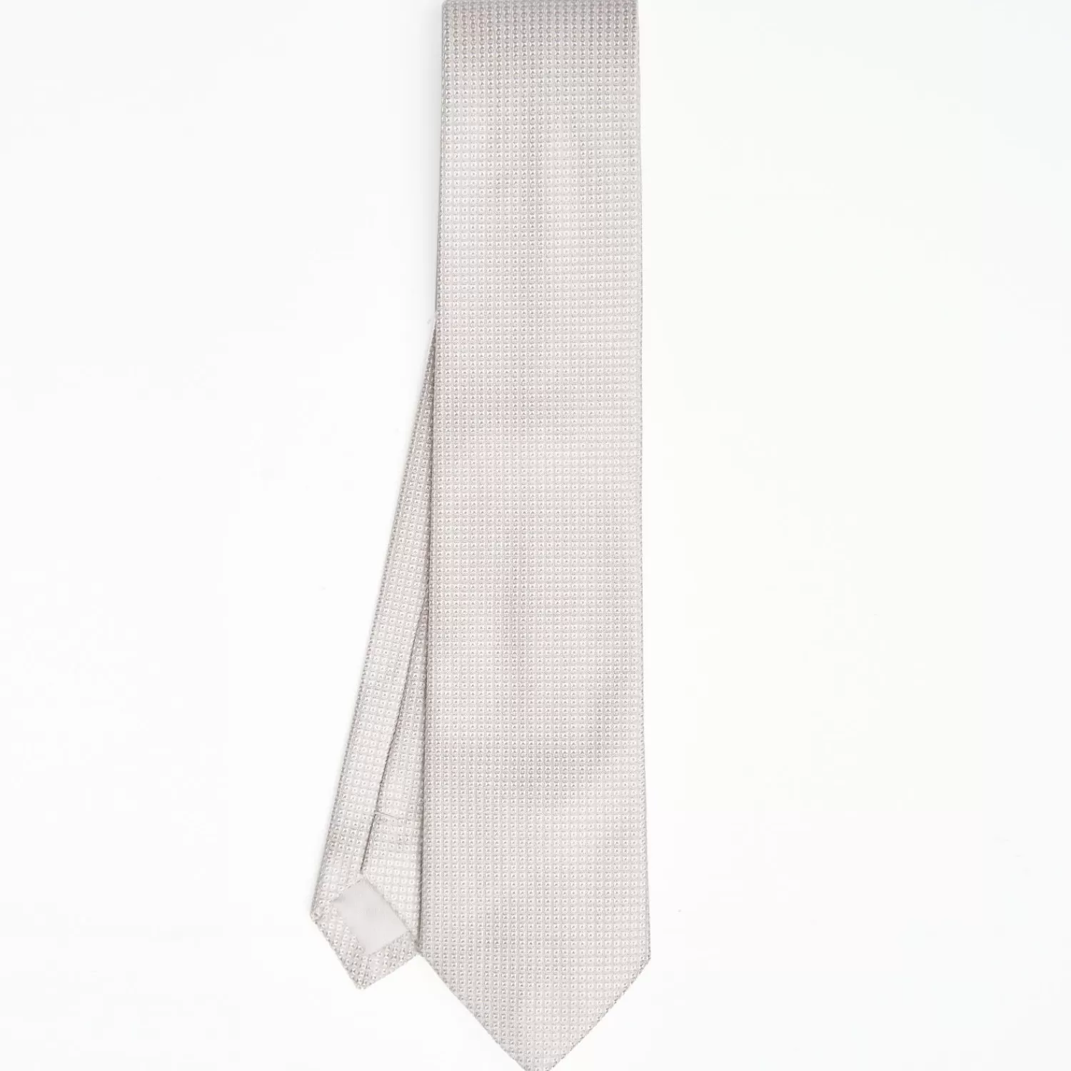 Light Grey Ceremonial Jacquard Silk Tie>E.Marinella Flash Sale