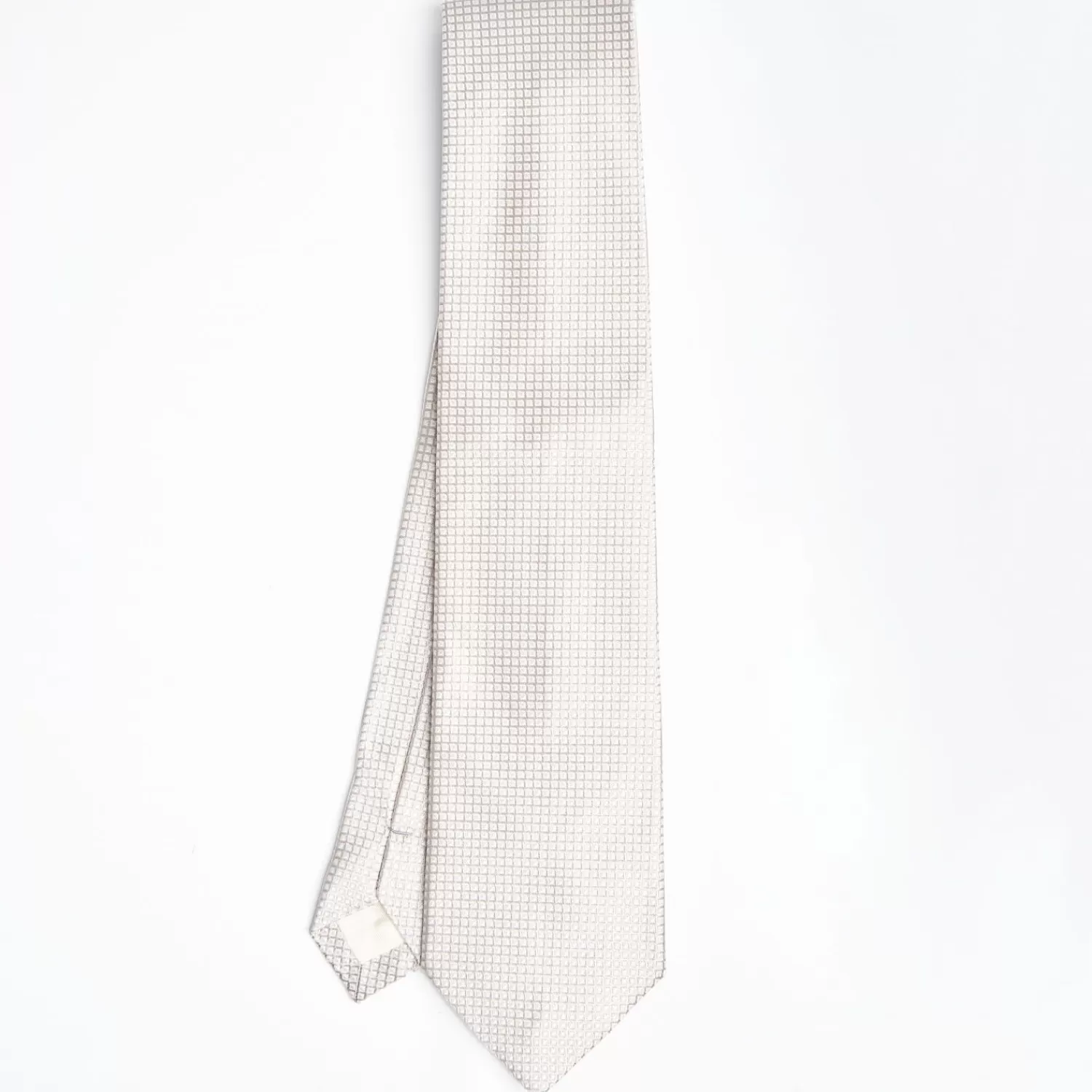 Light Grey Ceremonial Jacquard Silk Tie>E.Marinella Store