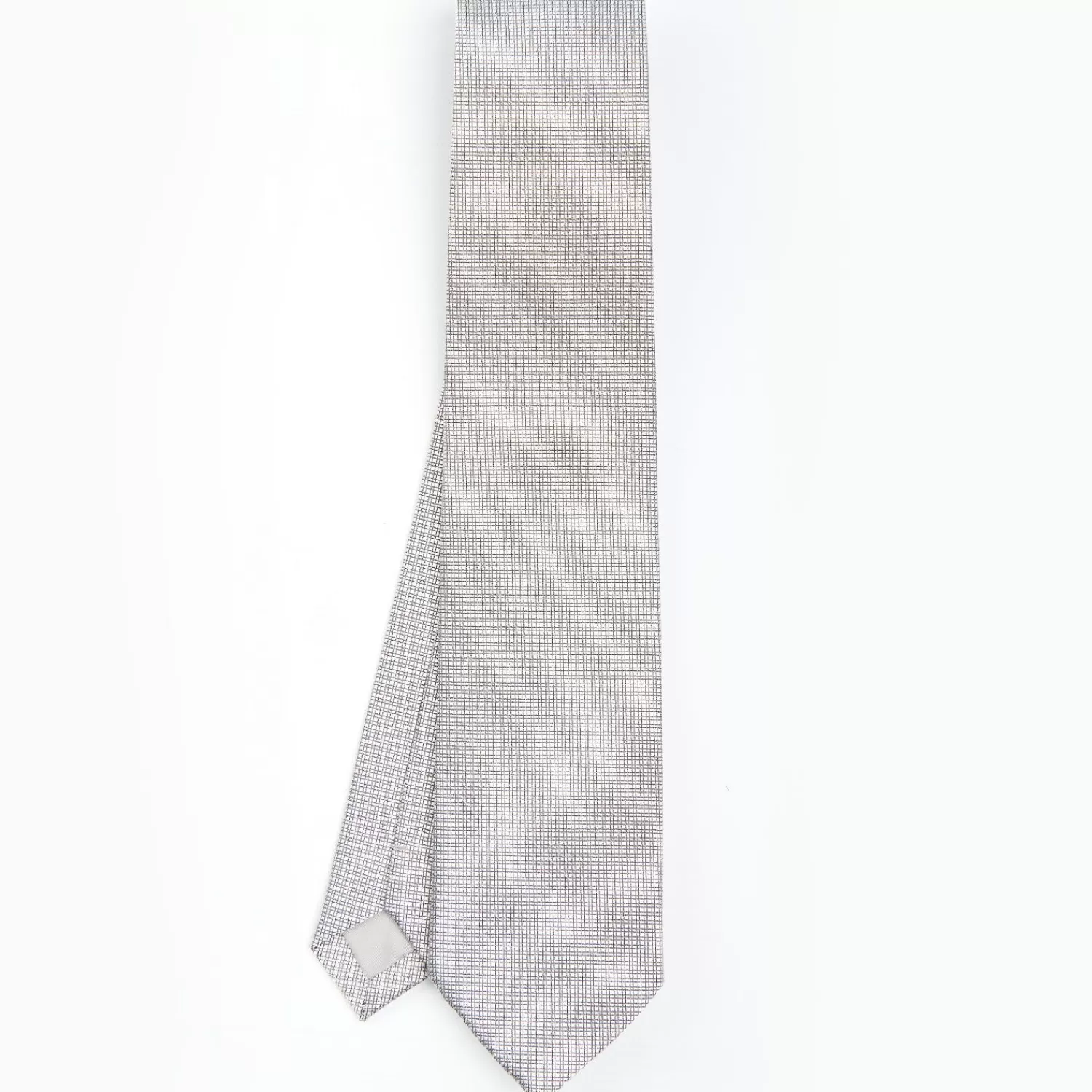 Light Grey Ceremonial Jacquard Silk Tie - Small Geometric Pattern>E.Marinella Cheap