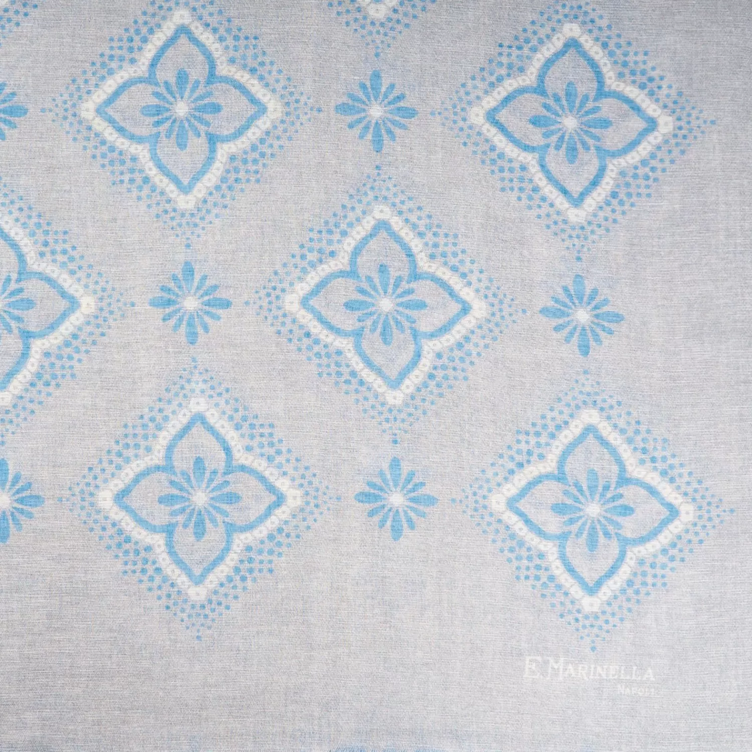 Light Grey Cotton And Linen Scarf>E.Marinella Shop
