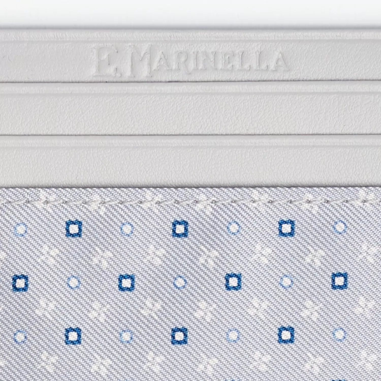 Light Grey Leather And Silk Credit Card Holder 5 Compartments>E.Marinella Clearance