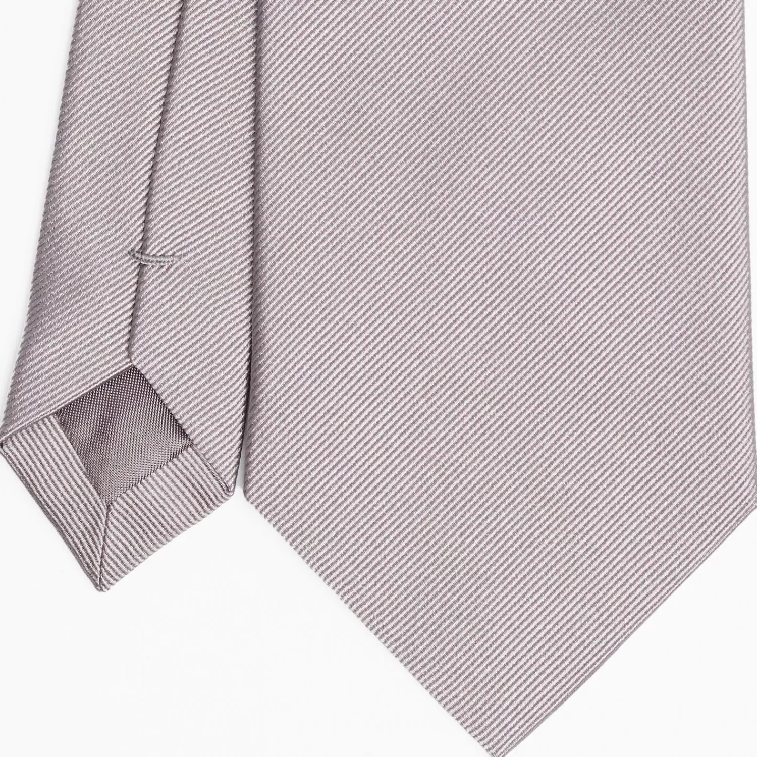 Light Grey Sartorial Jacquard Silk Tie - Solid Color>E.Marinella Discount
