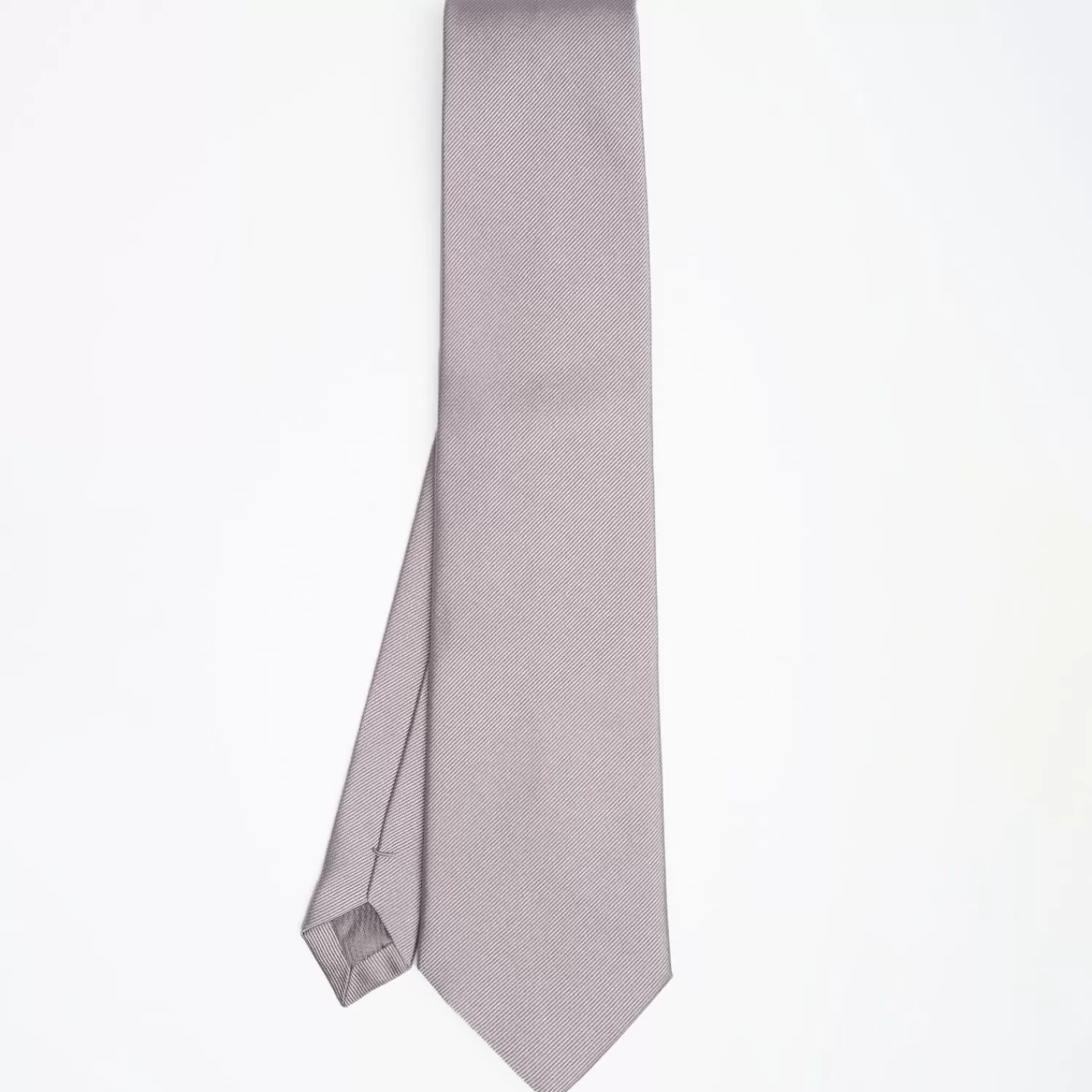 Light Grey Sartorial Jacquard Silk Tie - Solid Color>E.Marinella Discount