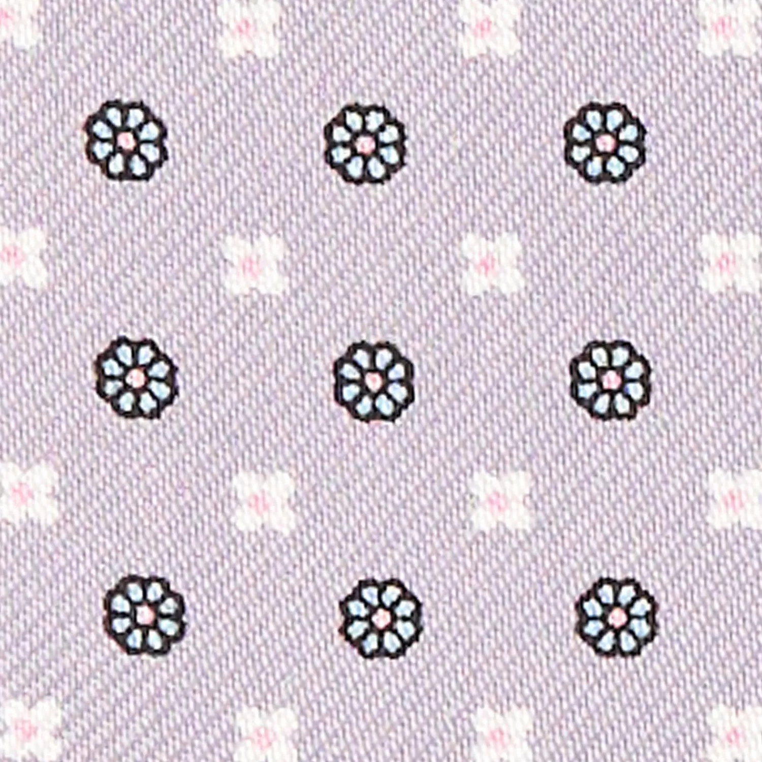 Light Grey Silk Ascot Tie - Small Flower Pattern>E.Marinella Flash Sale