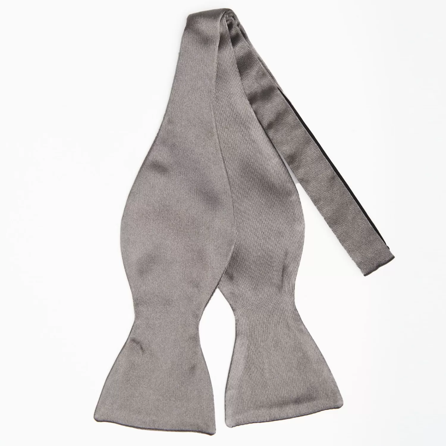 Light Grey Silk Satin Bowtie To Self-Tie - Solid Color>E.Marinella Outlet