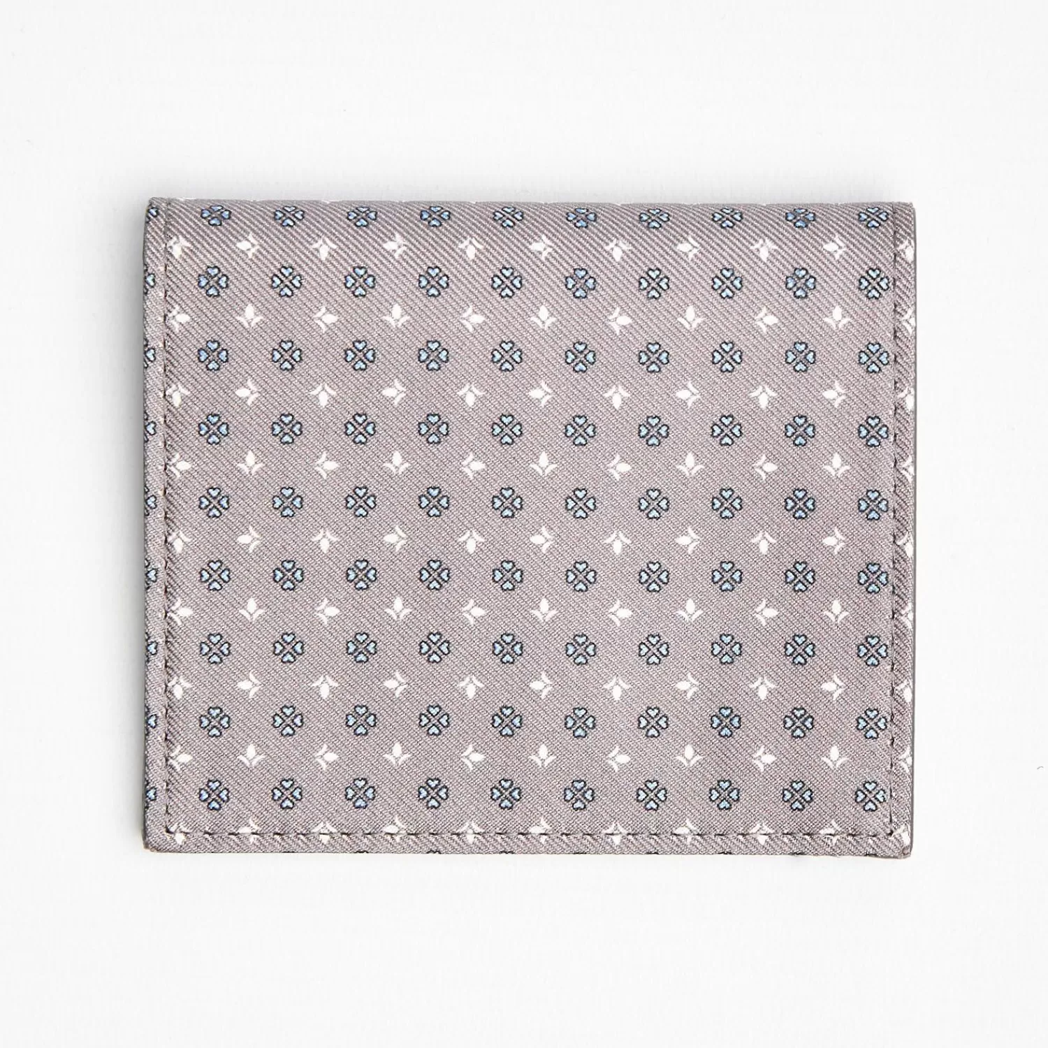 Light Grey Small Wallet In Silk And Leather>E.Marinella Discount