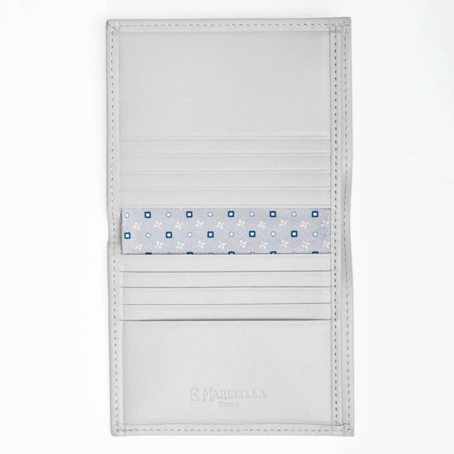 Light Grey Small Wallet In Silk And Leather>E.Marinella Best Sale
