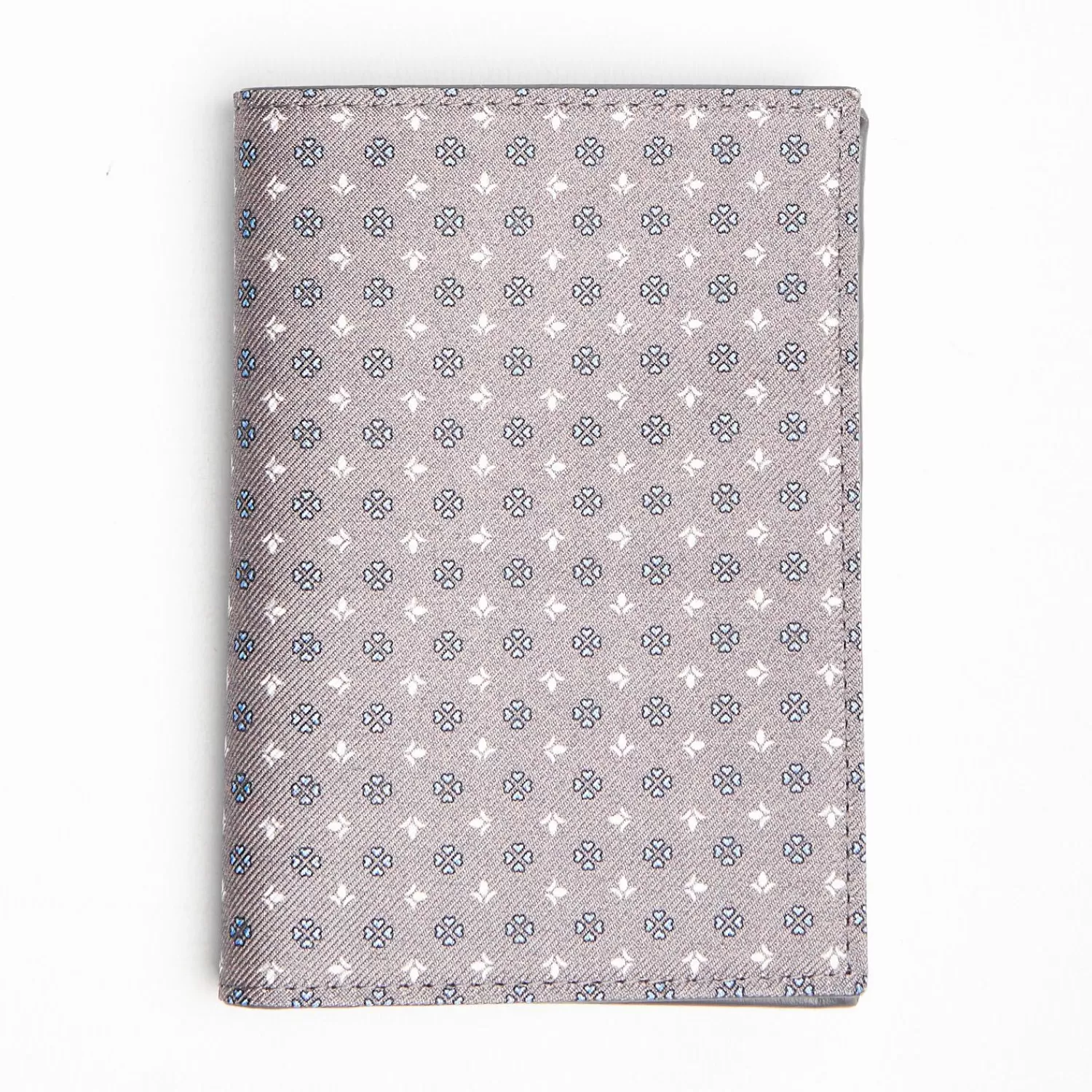 Light Grey Vertical Wallet In Silk And Leather>E.Marinella Hot